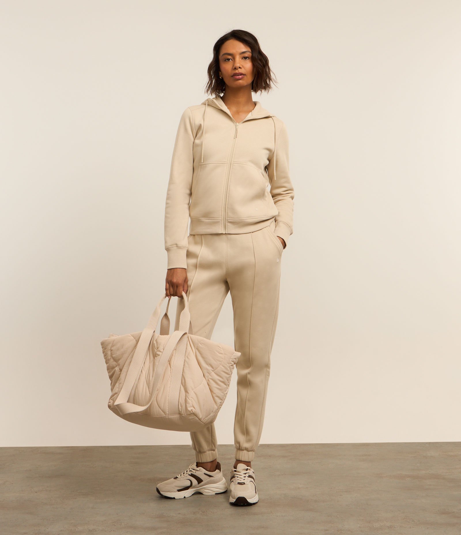 Calça Esportiva de Moletom com Friso Frontal Off White 1