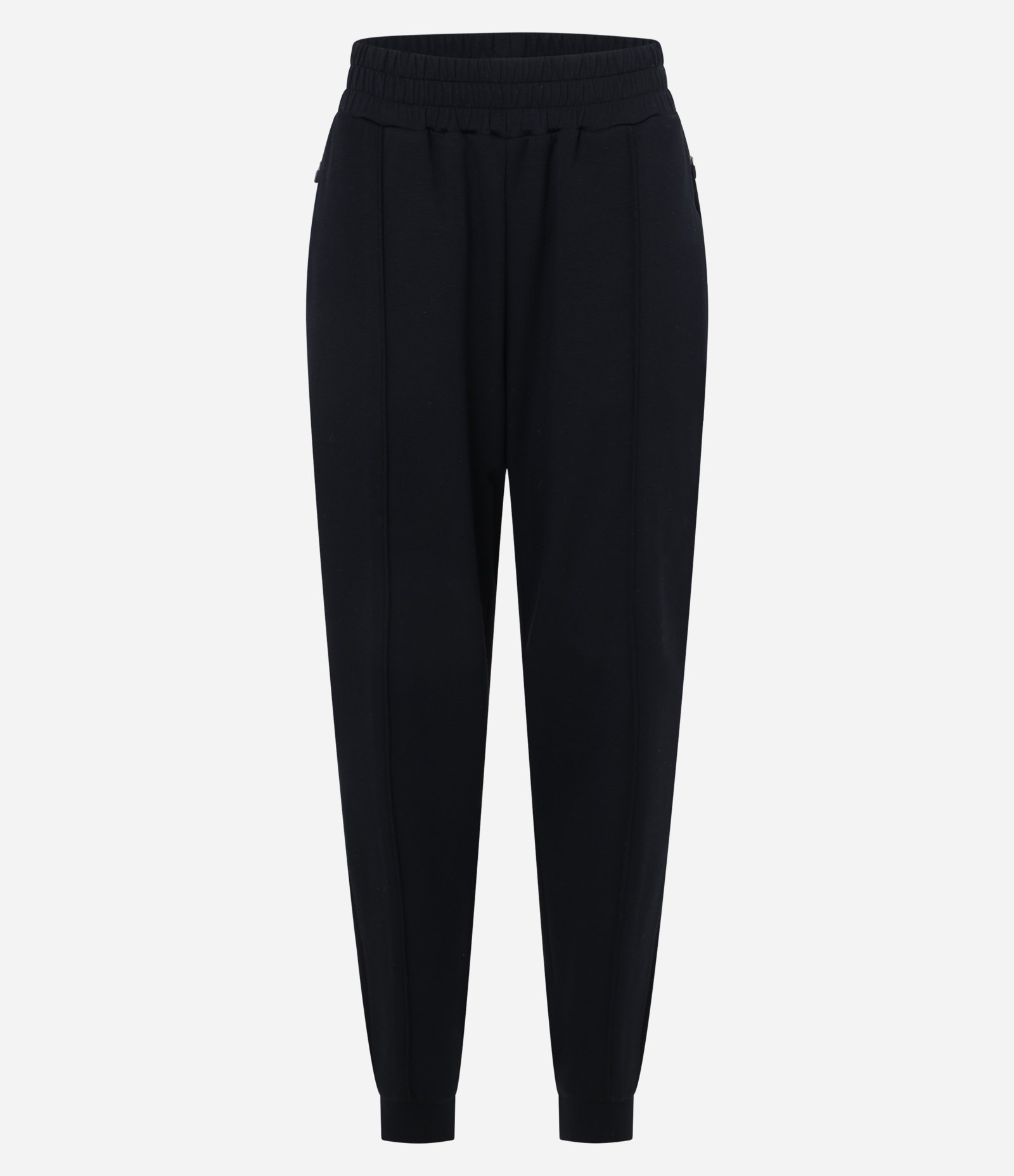Calça Jogger em Microfibra Pesada com Frisos Preto 1