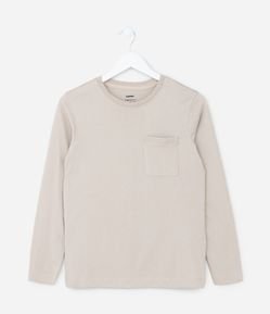 Camiseta Infantil Básica com Bolsinho - Tam 5 a 14 Anos