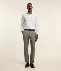 Camisa Regular em Microfibra Easy Care