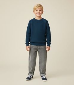 Blusão Infantil Canelado com Cava Raglan - Tam 5 a 14 Anos