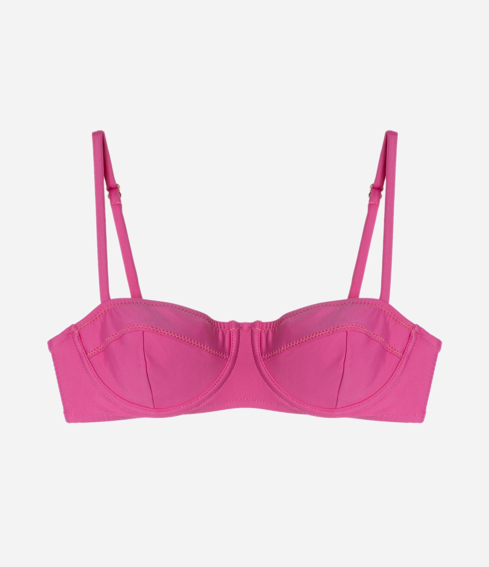 Biquíni Top Meia Taça em Microfibra com Detalhes em Costura Rosa 5