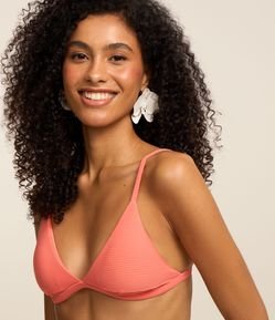 Biquíni Top Triângulo em Microfibra Texturizada com Alça Fina