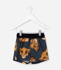 Bermuda Infantil com Estampa do Simba Rei Leão - Tam 1 a 6 Anos