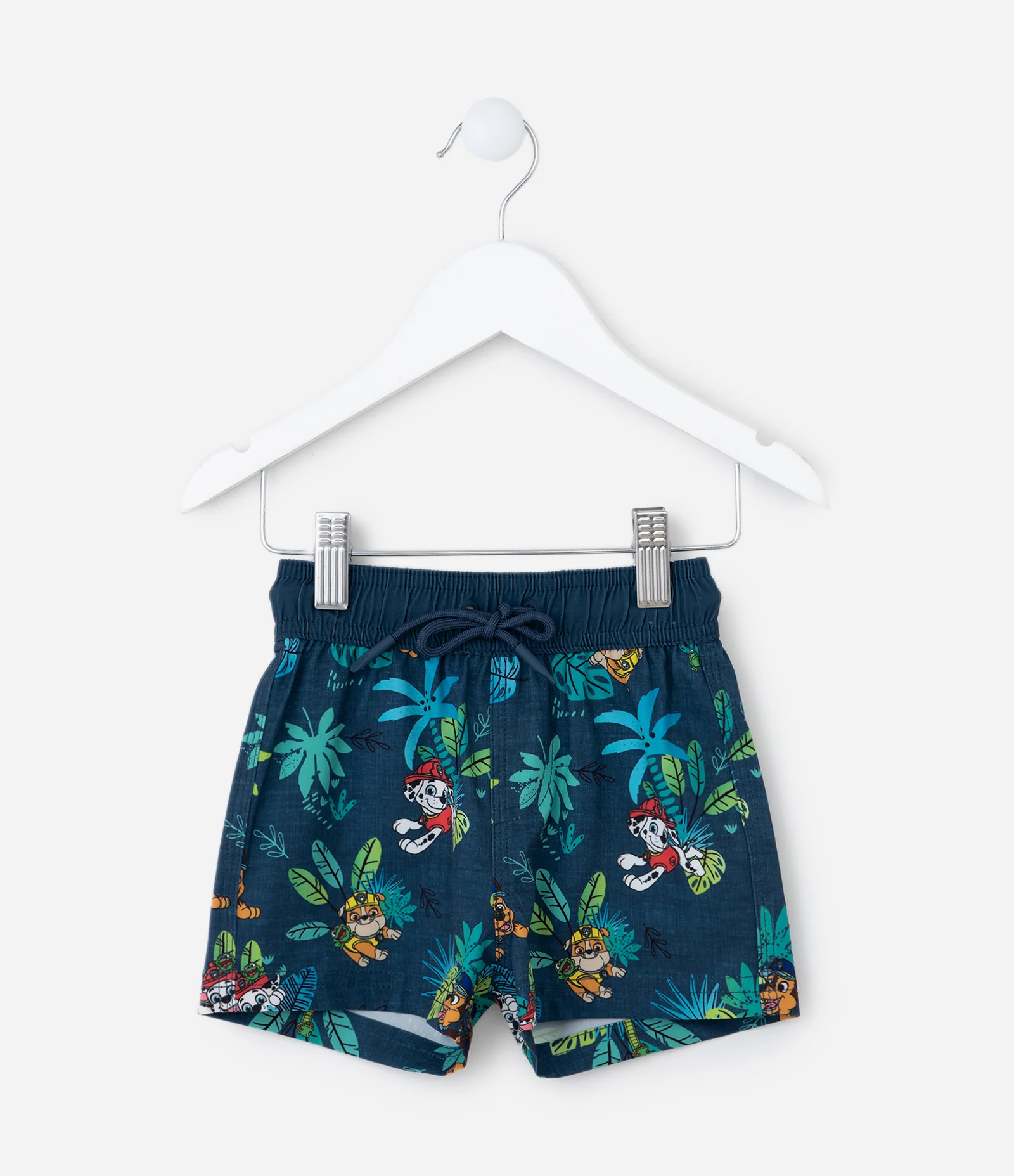 Bermuda Infantil em Microfibra com Estampa Patrulha Canina - Tam 2 a 6 Anos Azul 1