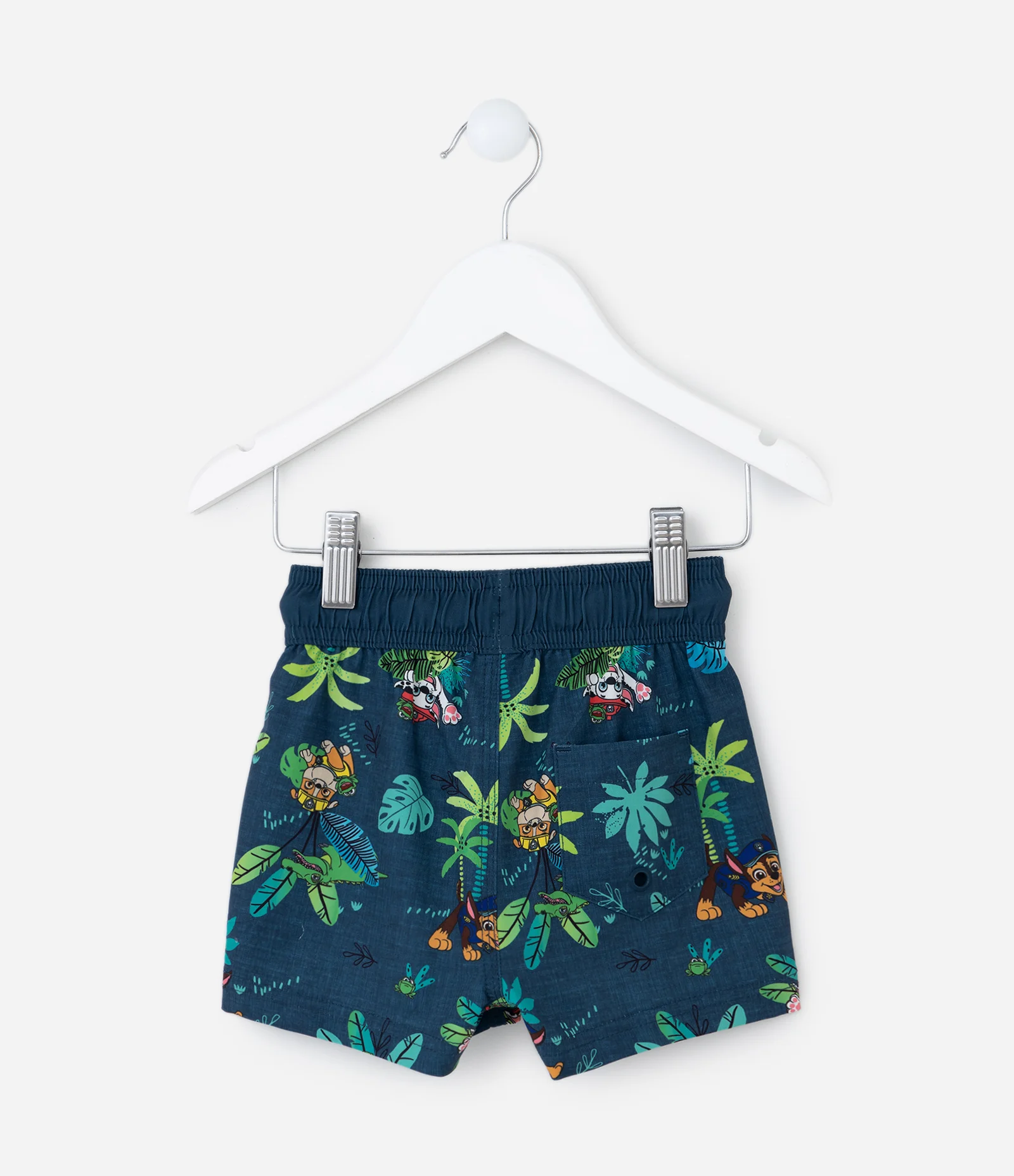 Bermuda Infantil em Microfibra com Estampa Patrulha Canina - Tam 2 a 6 Anos Azul 2