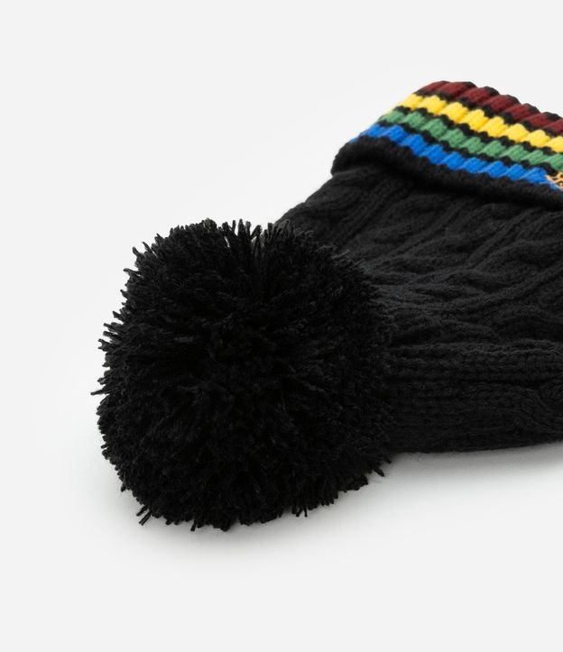 Gorro Infantil em Tricô com Bordado Harry Potter - Tam único