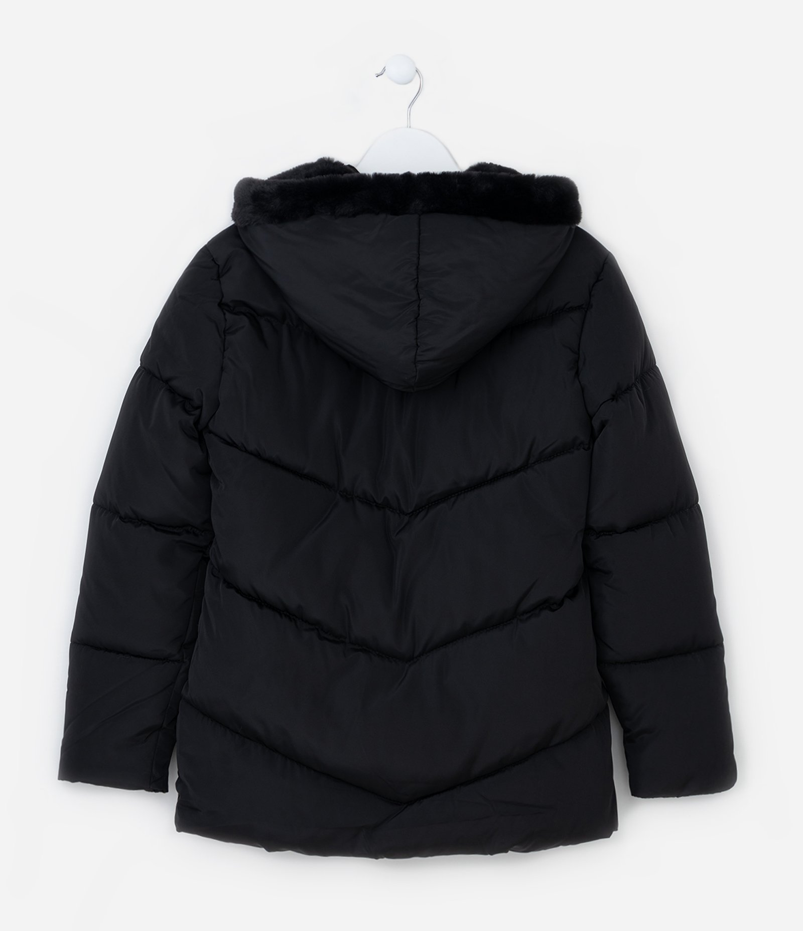 Jaqueta Infantil Pesada com Gomos e Capuz de Pelinhos - Tam 5 a 14 anos 2