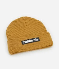 Touca Infantil em Tricô com Patch California – Tam U