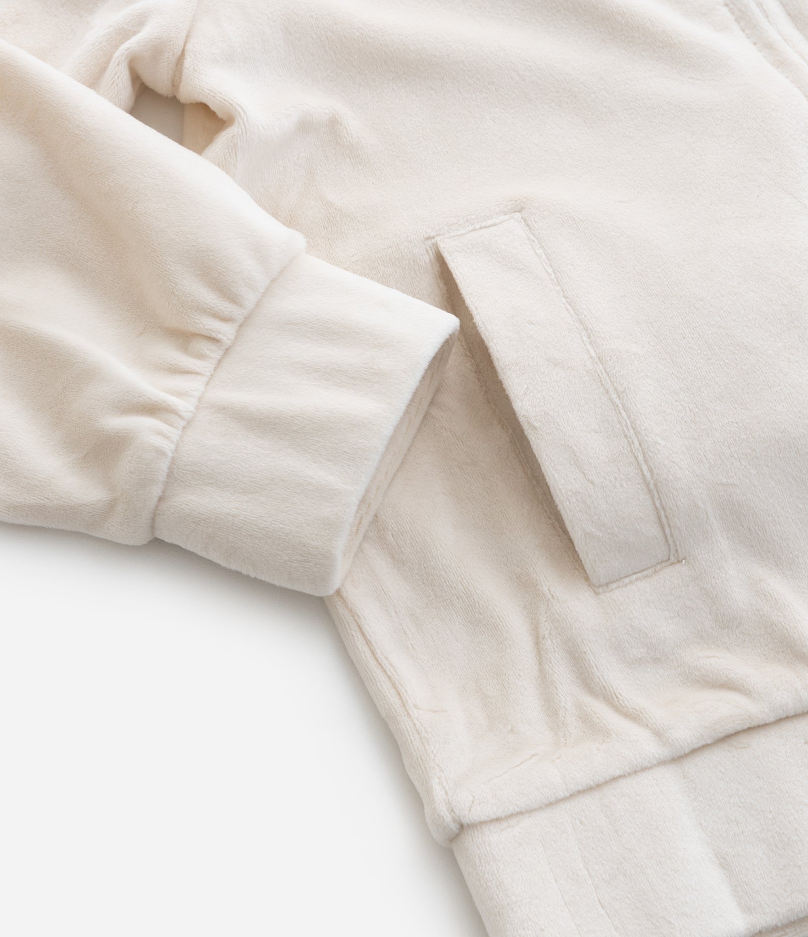 Jaqueta Infantil em Plush com Capuz e Bolso - Tam 5 a 14 anos Off White 6