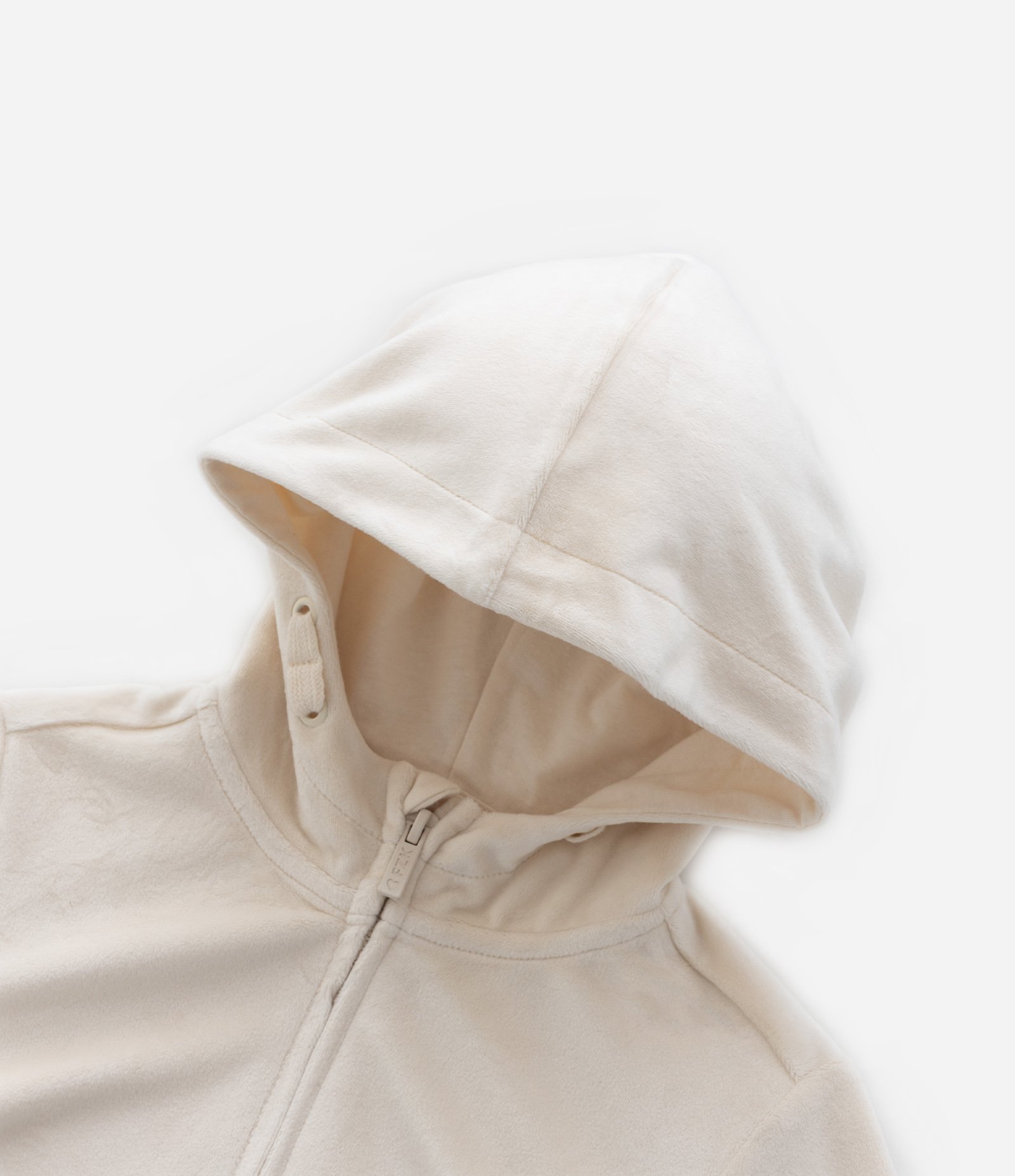 Jaqueta Infantil em Plush com Capuz e Bolso - Tam 5 a 14 anos Off White 7