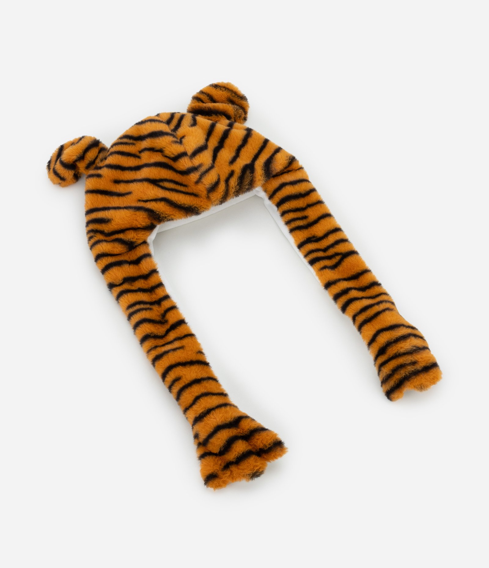 Gorro Infantil de Tigrinho com Orelhinhas que Sobem - Tam Único Laranja 2