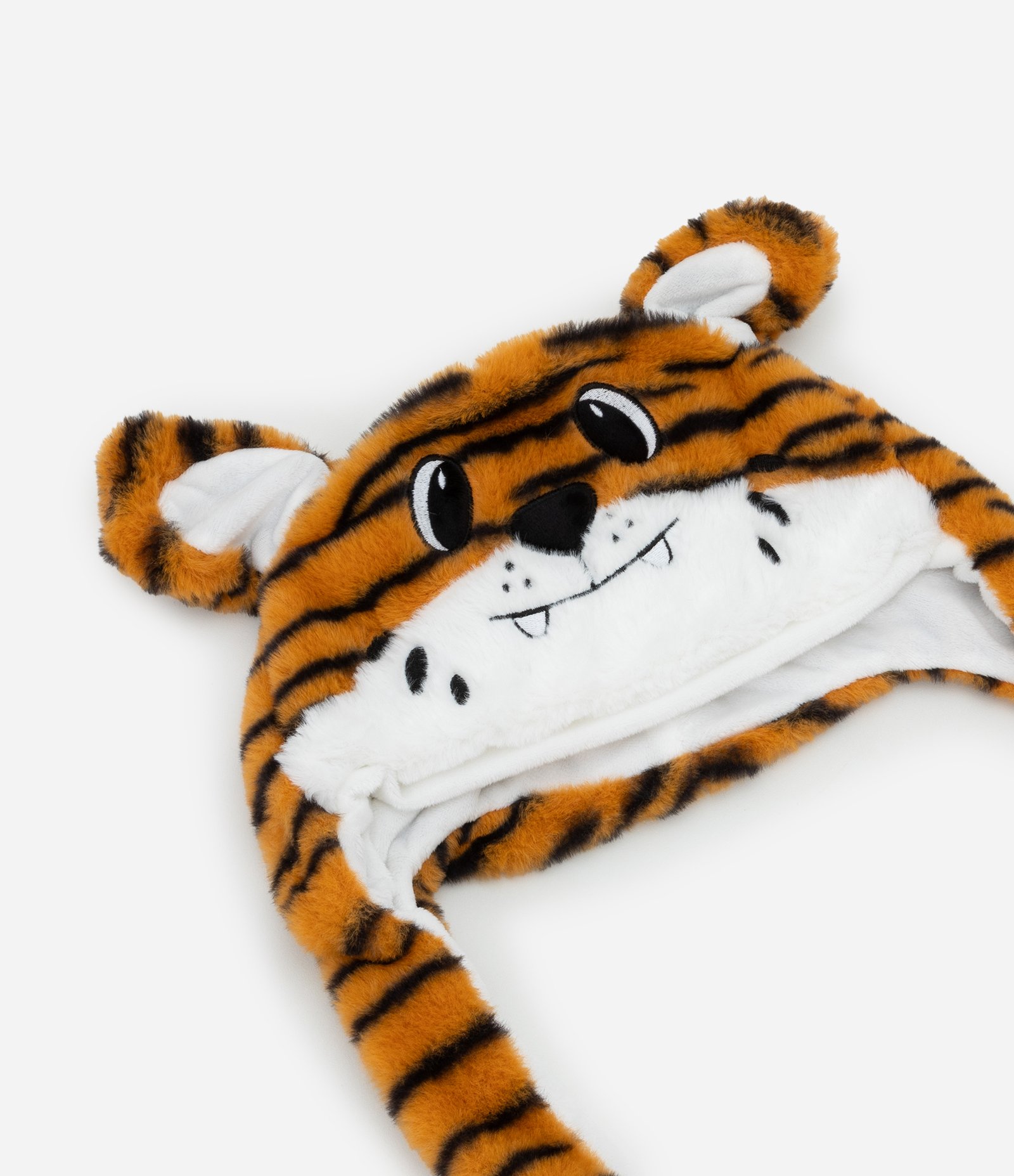 Gorro Infantil de Tigrinho com Orelhinhas que Sobem - Tam Único Laranja 3