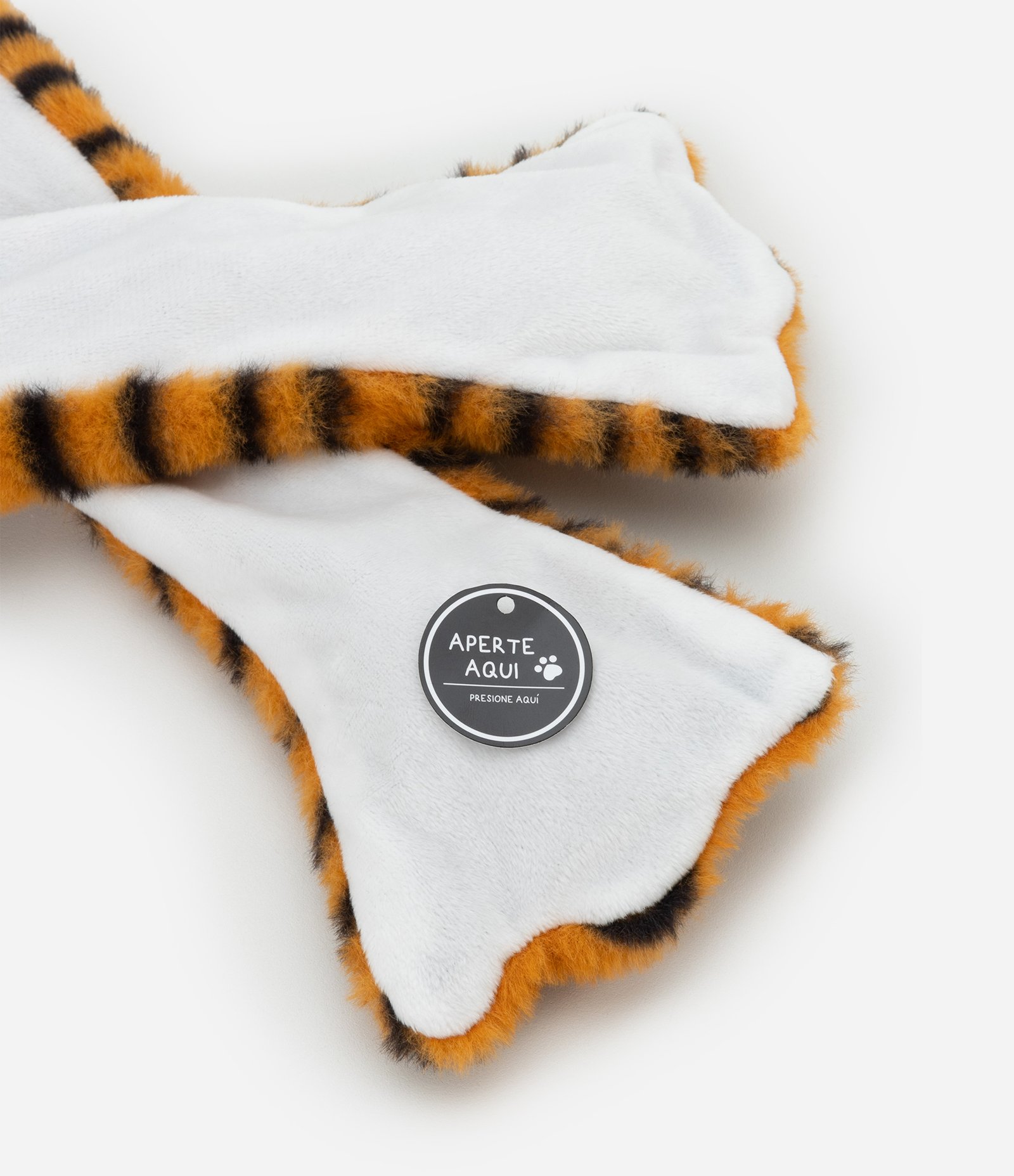 Gorro Infantil de Tigrinho com Orelhinhas que Sobem - Tam Único Laranja 5