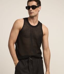 Regata Regular em Tricô Open Work