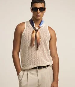 Regata Regular em Tricô Open Work