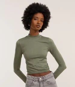 Blusa em Poliamida Seamless com Textura