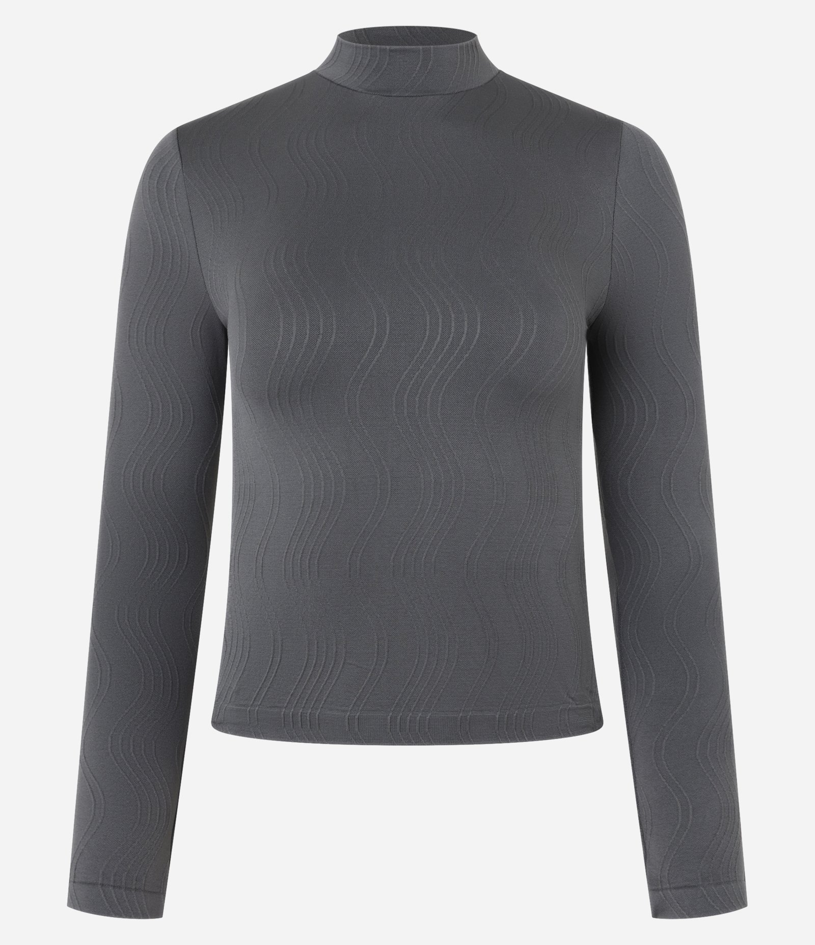 Blusa em Poliamida Seamless com Textura Cinza 3