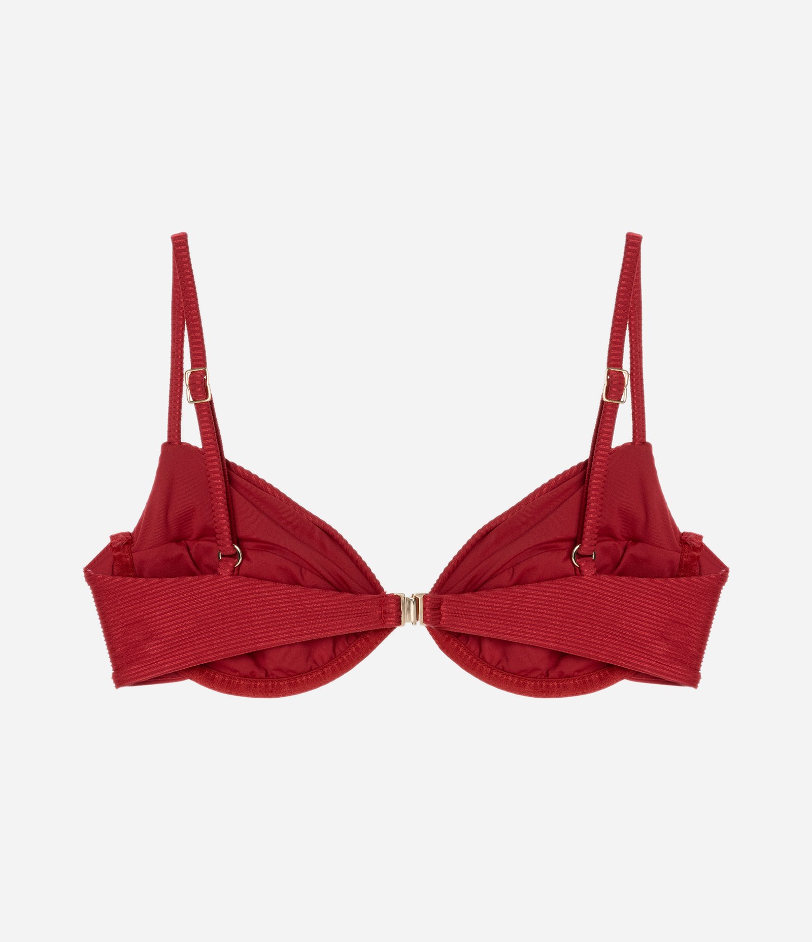 Biquíni Top Meia Taça Canelado Vermelho 6