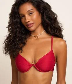 Biquíni Top Meia Taça Canelado