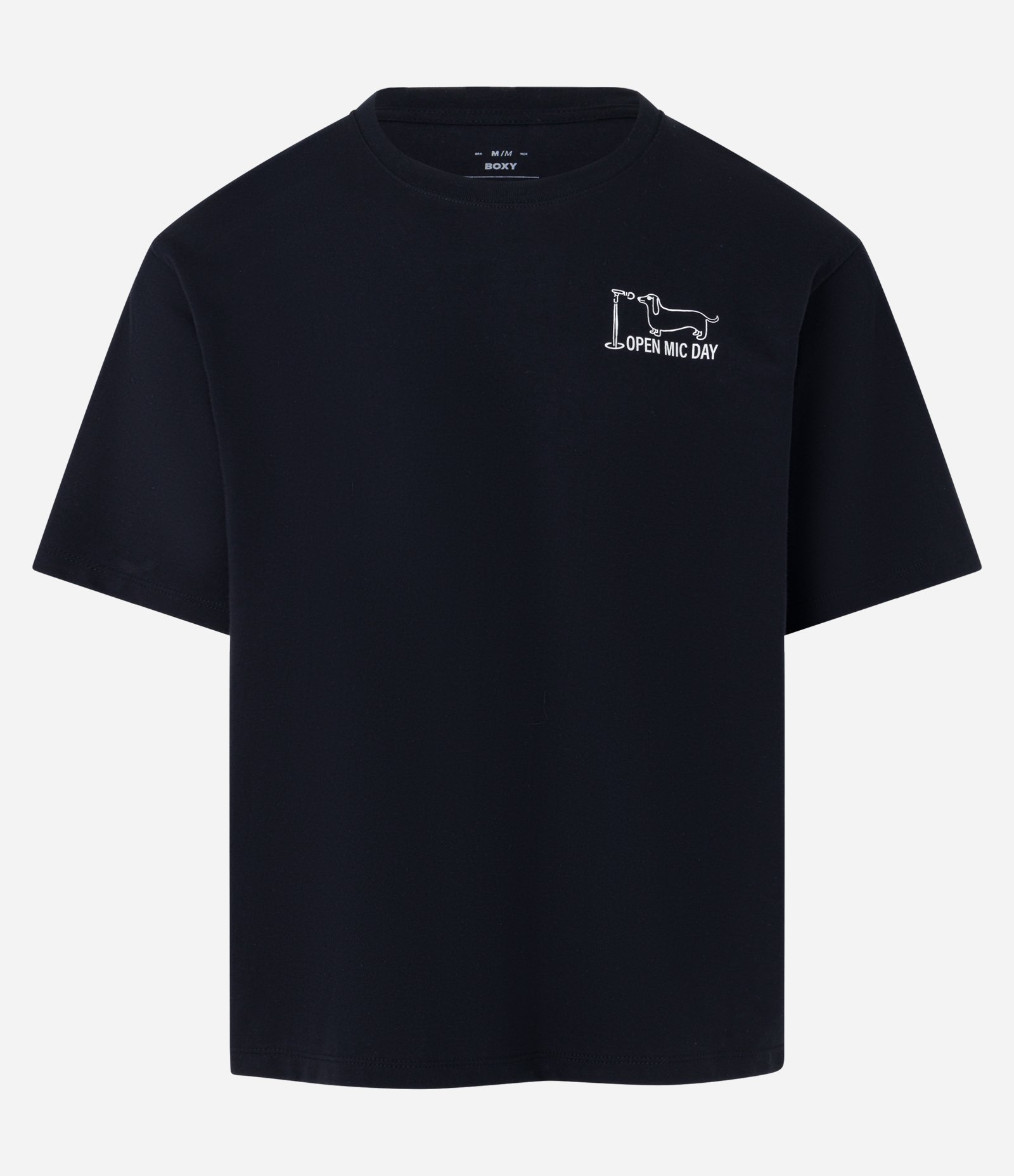 Camiseta Boxy em Algodão com Estampa Banda de Cachorros Preto 5