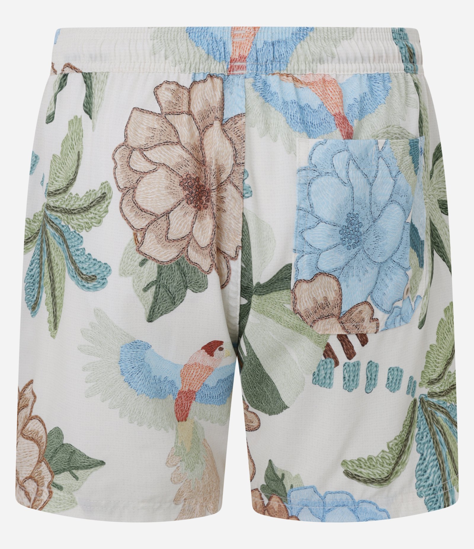 Bermuda em Microfibra com Estampa Floral Multicores 6