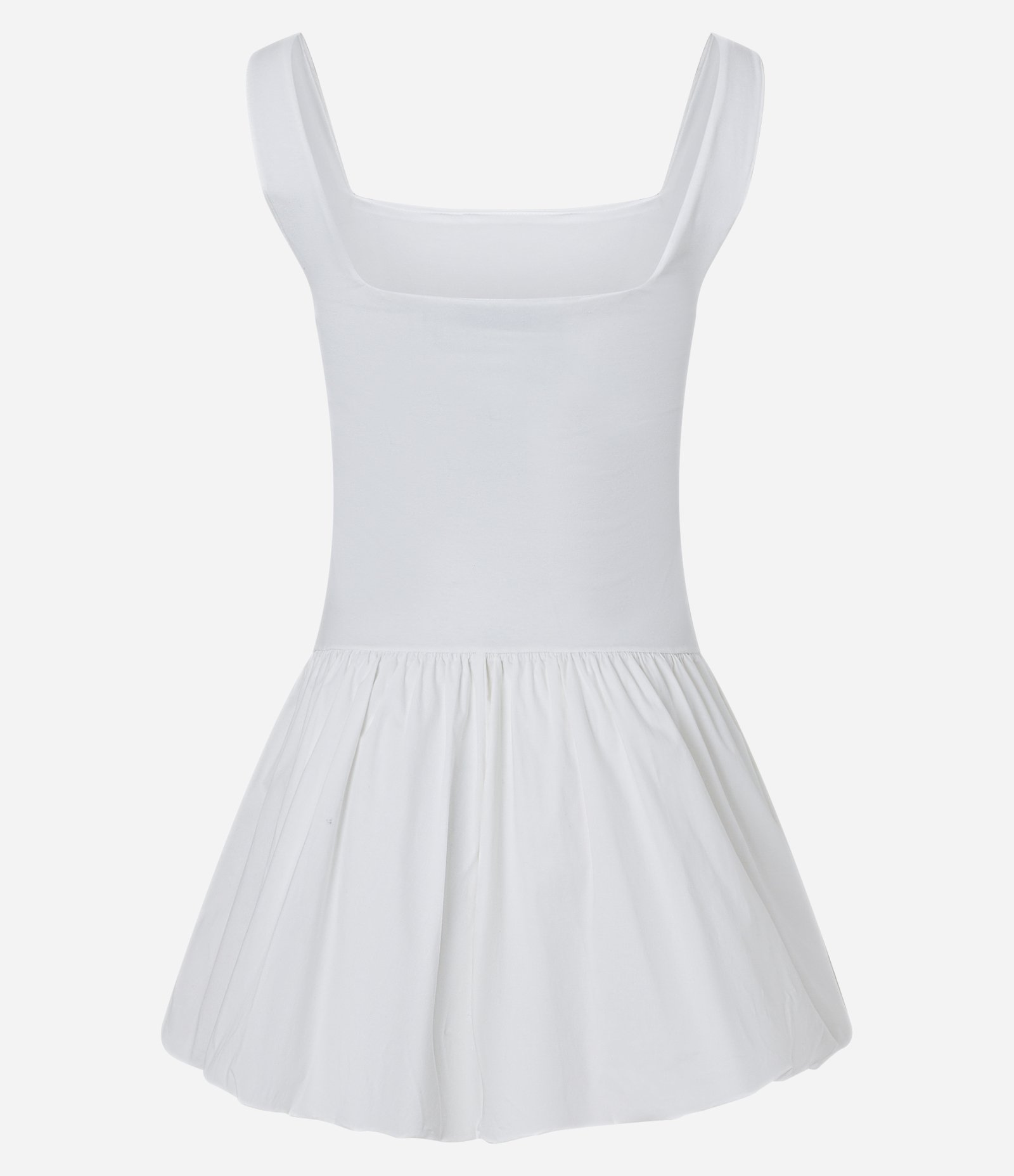 Vestido Curto em Ponto Roma com Saia Balonê Branco 6
