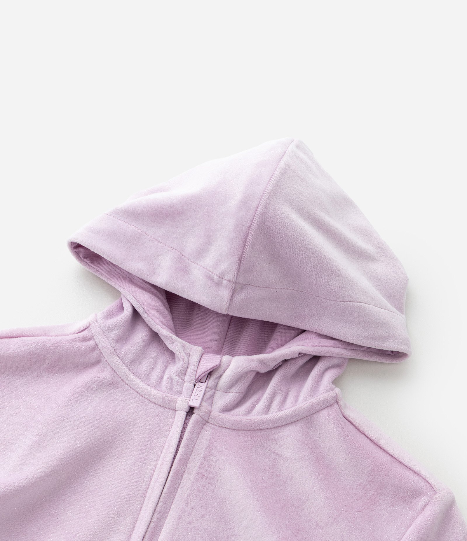 Jaqueta Regular Infantil em Plush com Capuz e Bolso Canguru - Tam 5 a 14 Anos Roxo 5