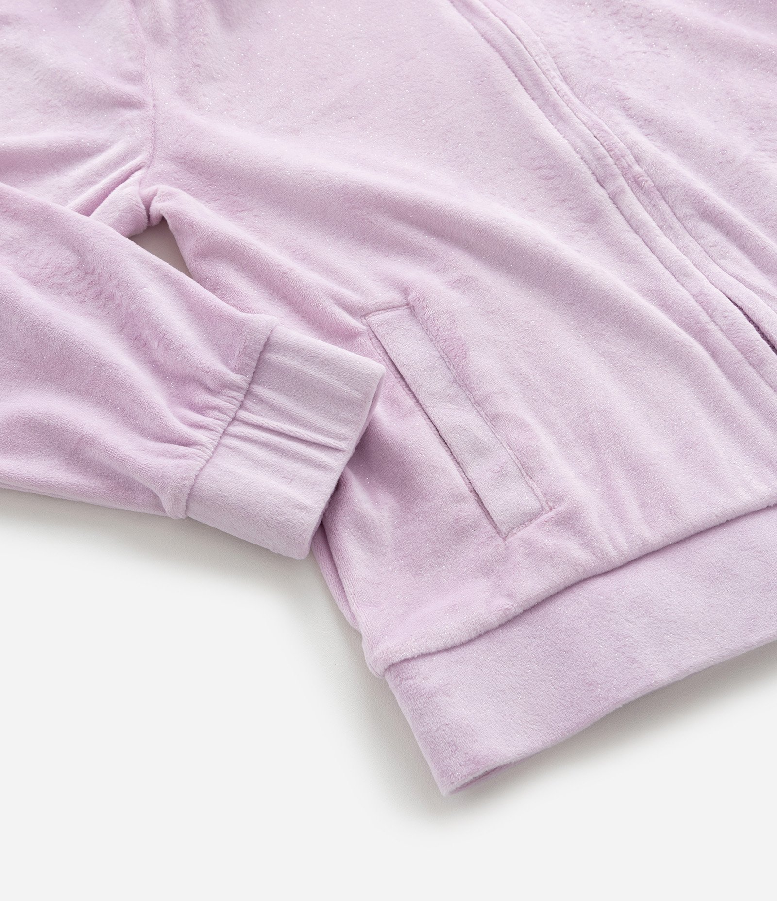 Jaqueta Regular Infantil em Plush com Capuz e Bolso Canguru - Tam 5 a 14 Anos Roxo 7