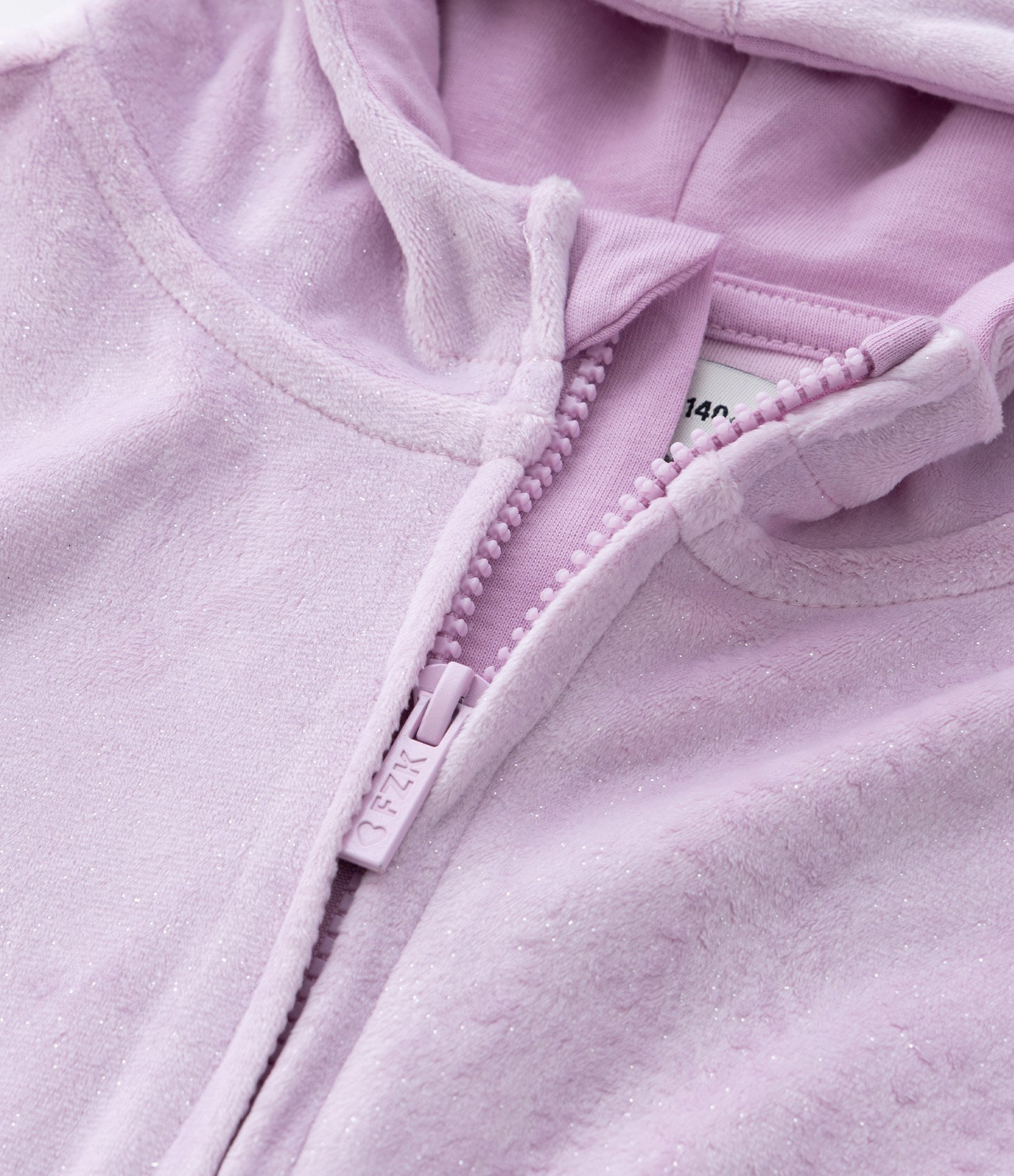 Jaqueta Regular Infantil em Plush com Capuz e Bolso Canguru - Tam 5 a 14 Anos Roxo 8