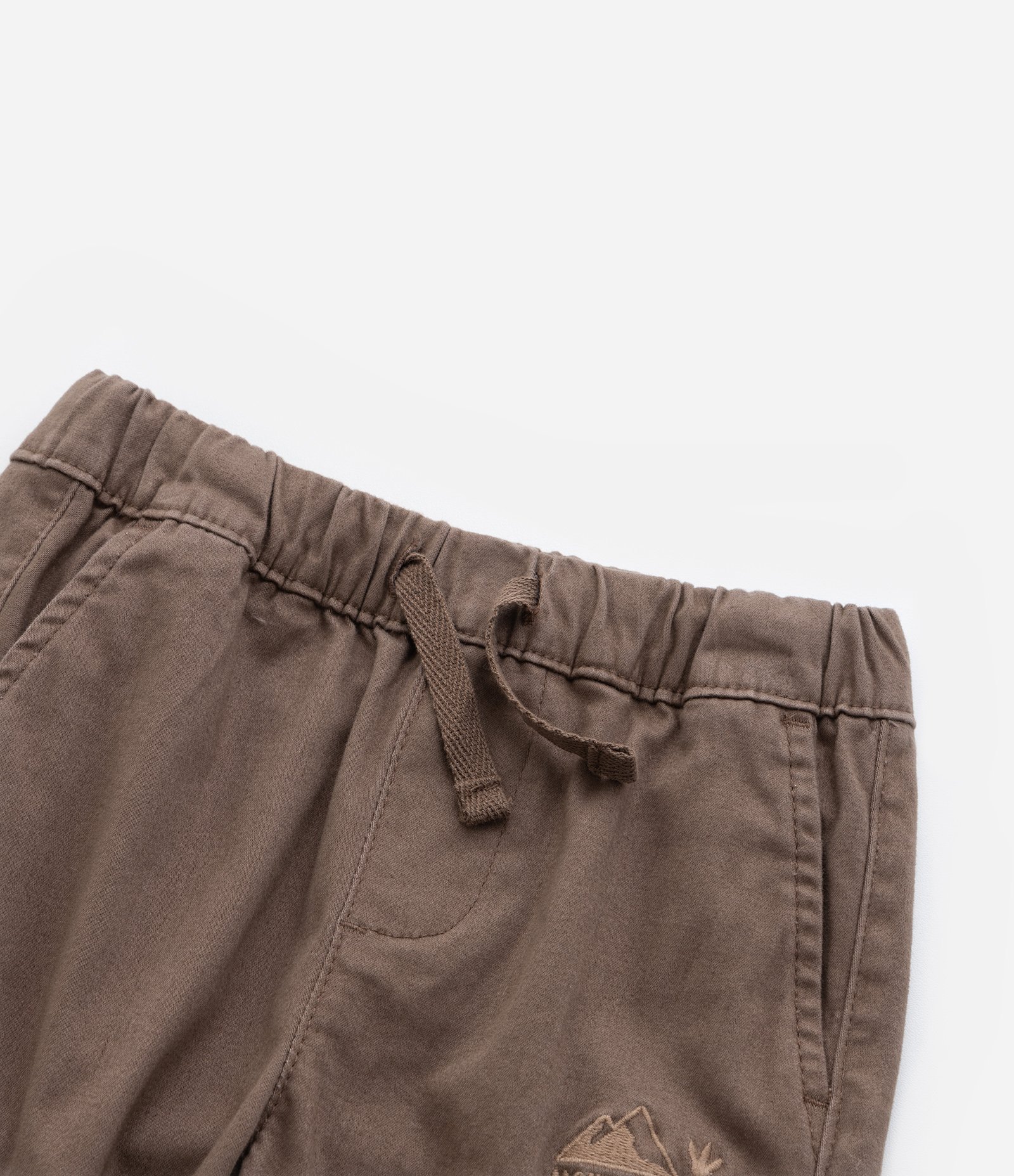 Calça Infantil com Bordado e Bolsos Cargo - Tam 1 a 5 Anos Marrom 5