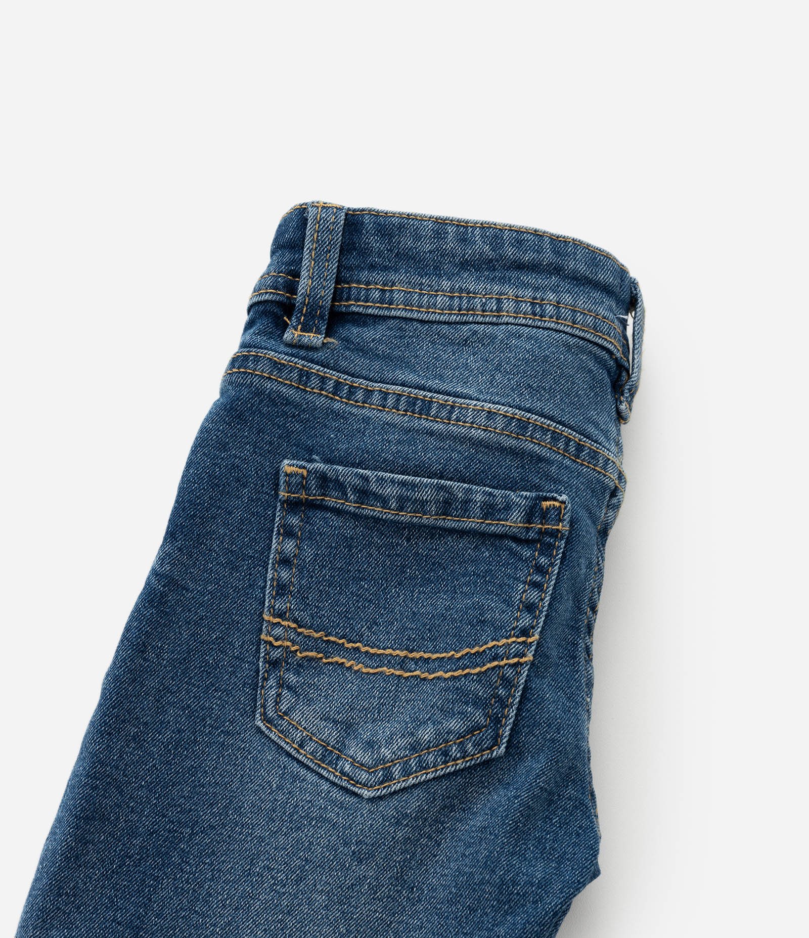 Calça Reta Infantil em Jeans Básica - Tam 1 a 5 Anos Azul Escuro 5