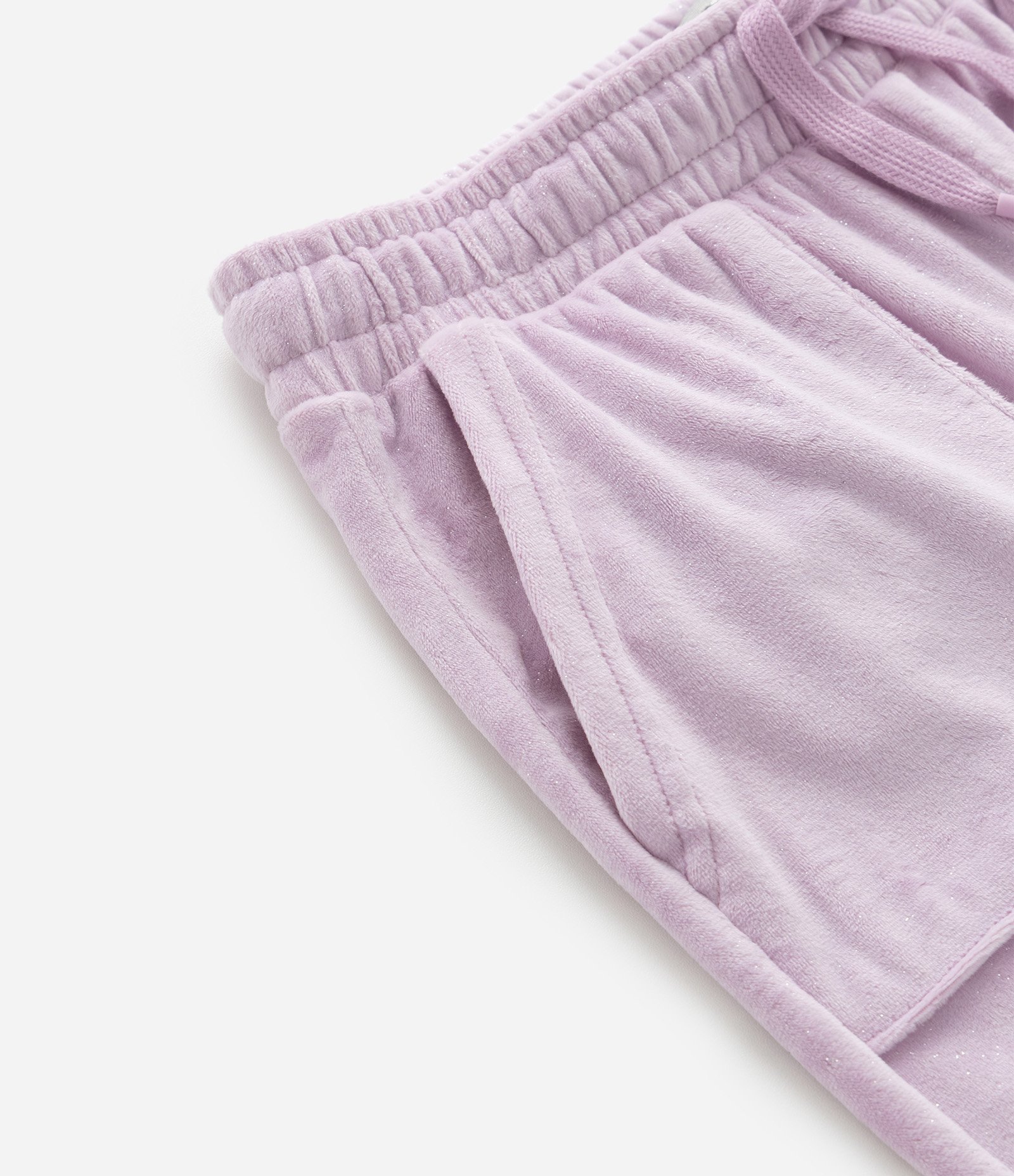 Calça Jogger Infantil em Plush com Glitter - Tam 5 a 14 Anos Roxo 5