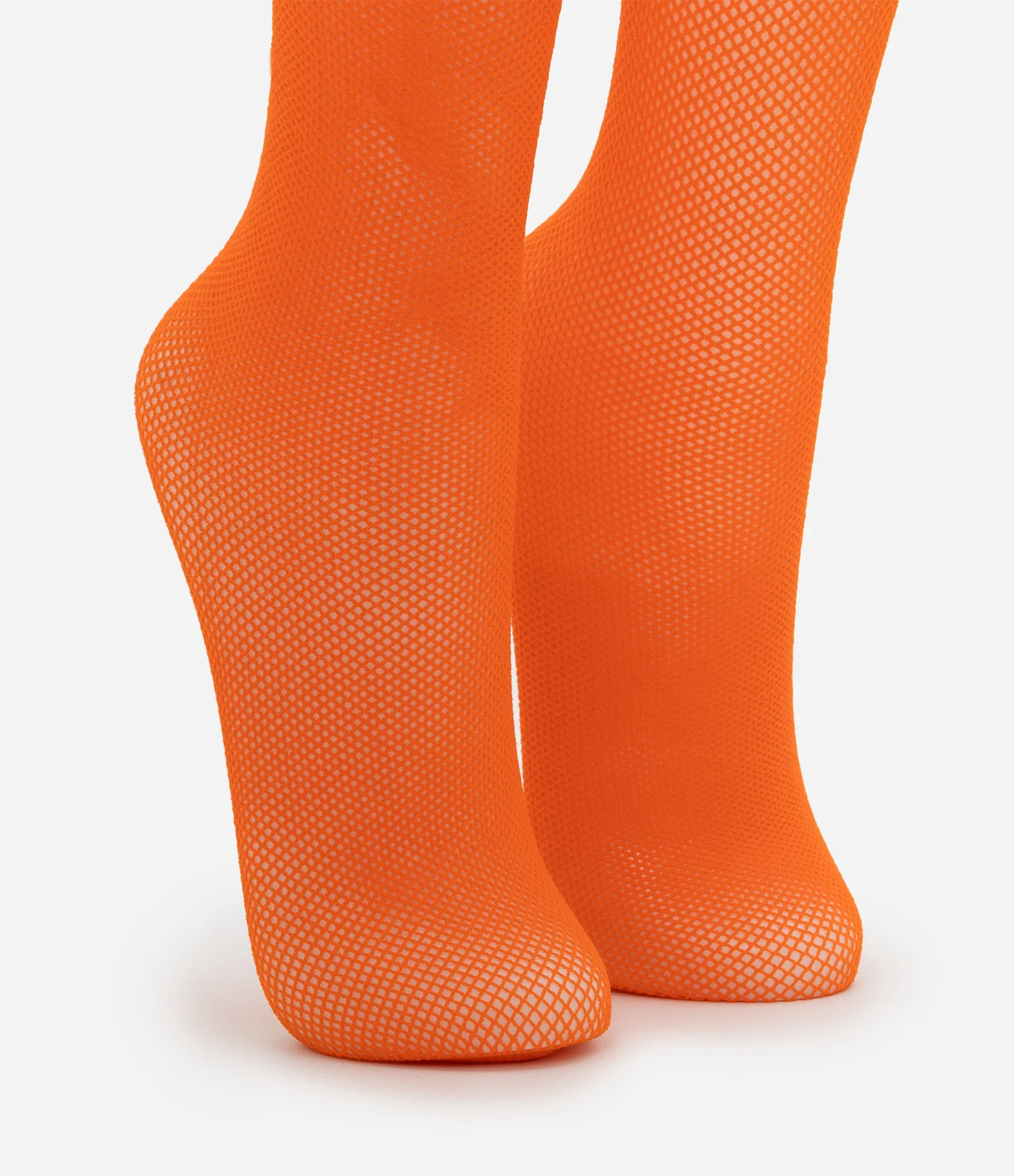 Meia Calça em Microfibra Arrastão Laranja 1