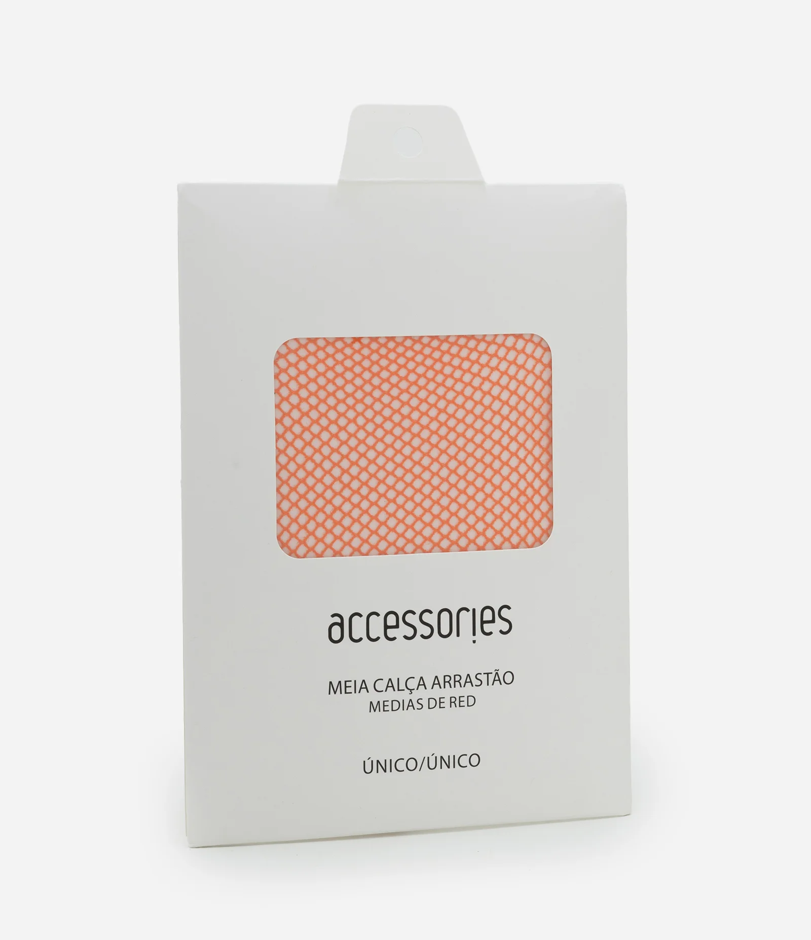 Meia Calça em Microfibra Arrastão Laranja 2