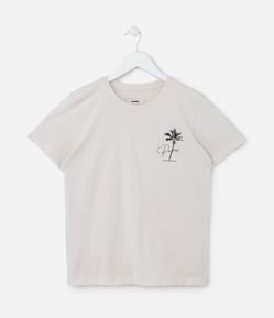 Camiseta Infantil com Estampa Coqueiro - Tam 5 a 14 Anos