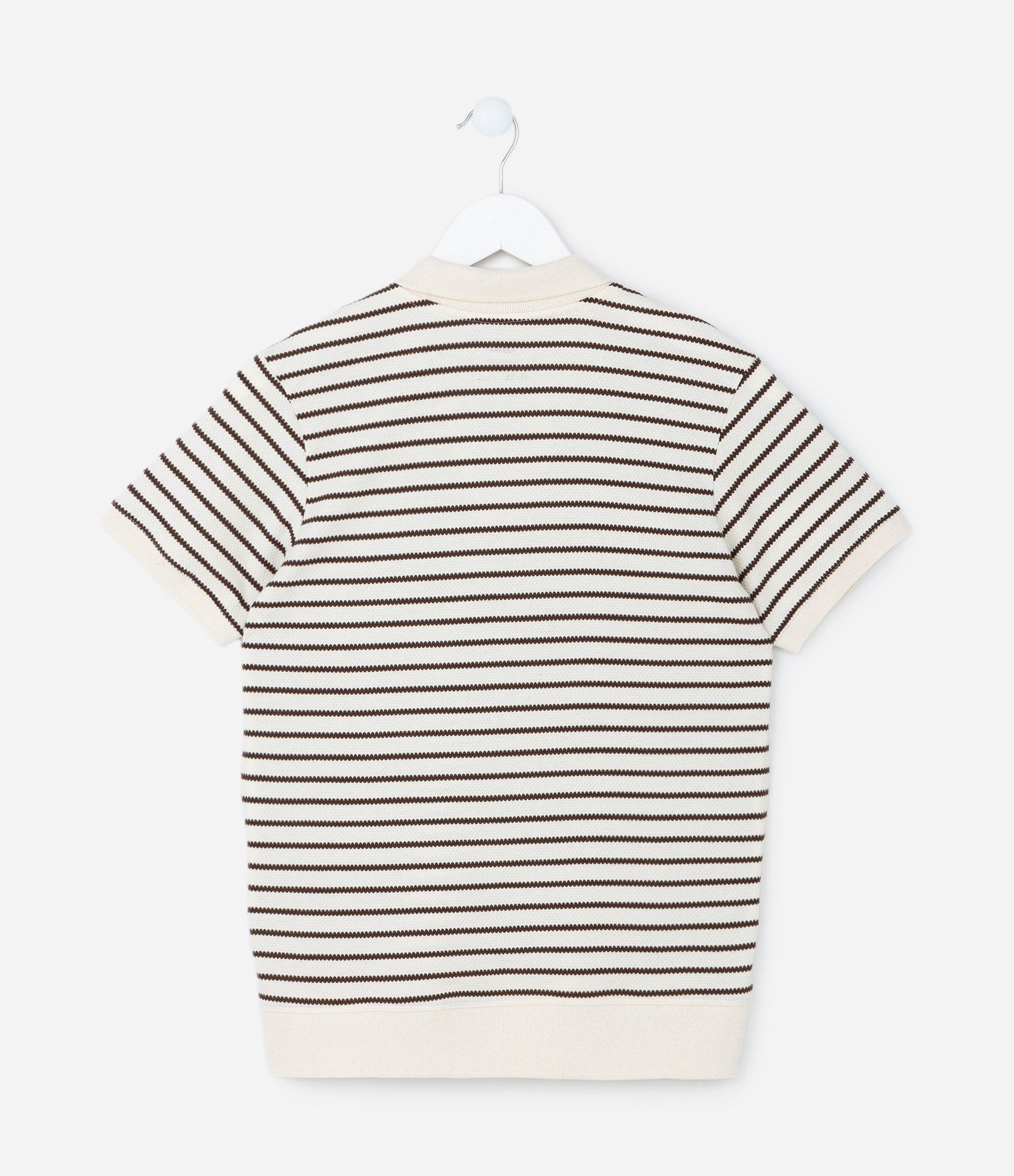 Polo Infantil Texturizada com Listras - Tam 5 a 14 Anos Off White 2