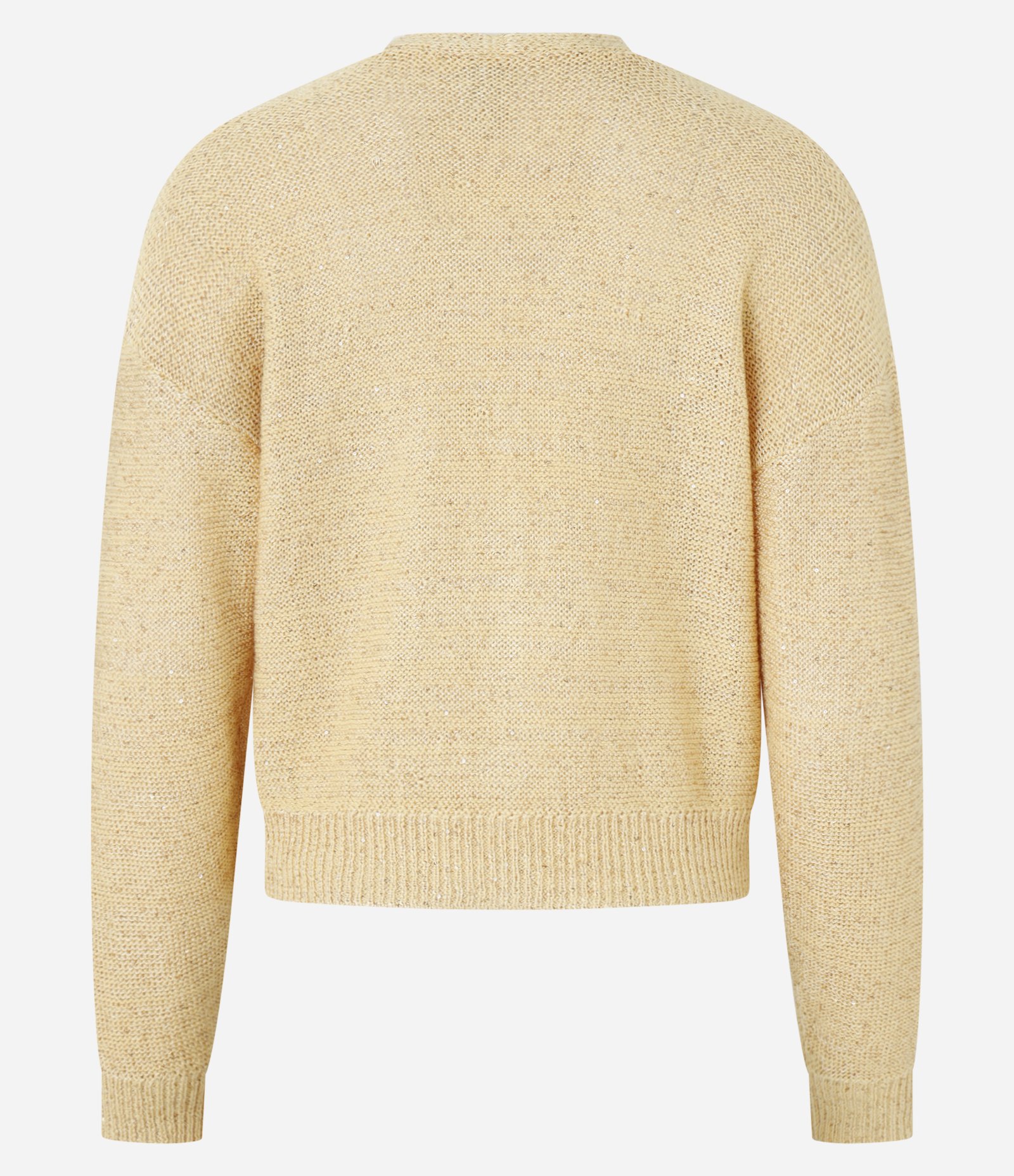 Cardigan em Tricô com Paetês Amarelo 3