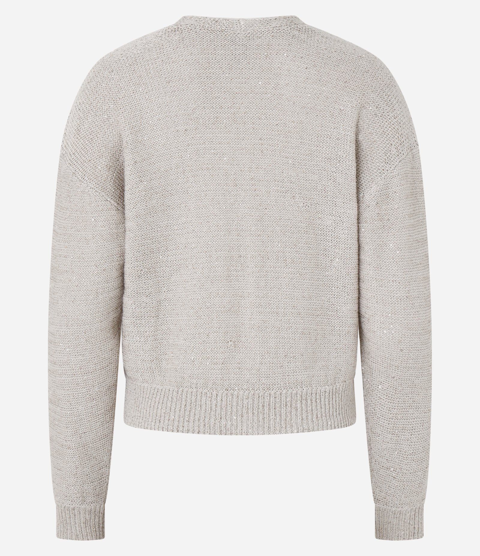 Cardigan em Tricô com Paetês Cinza 7