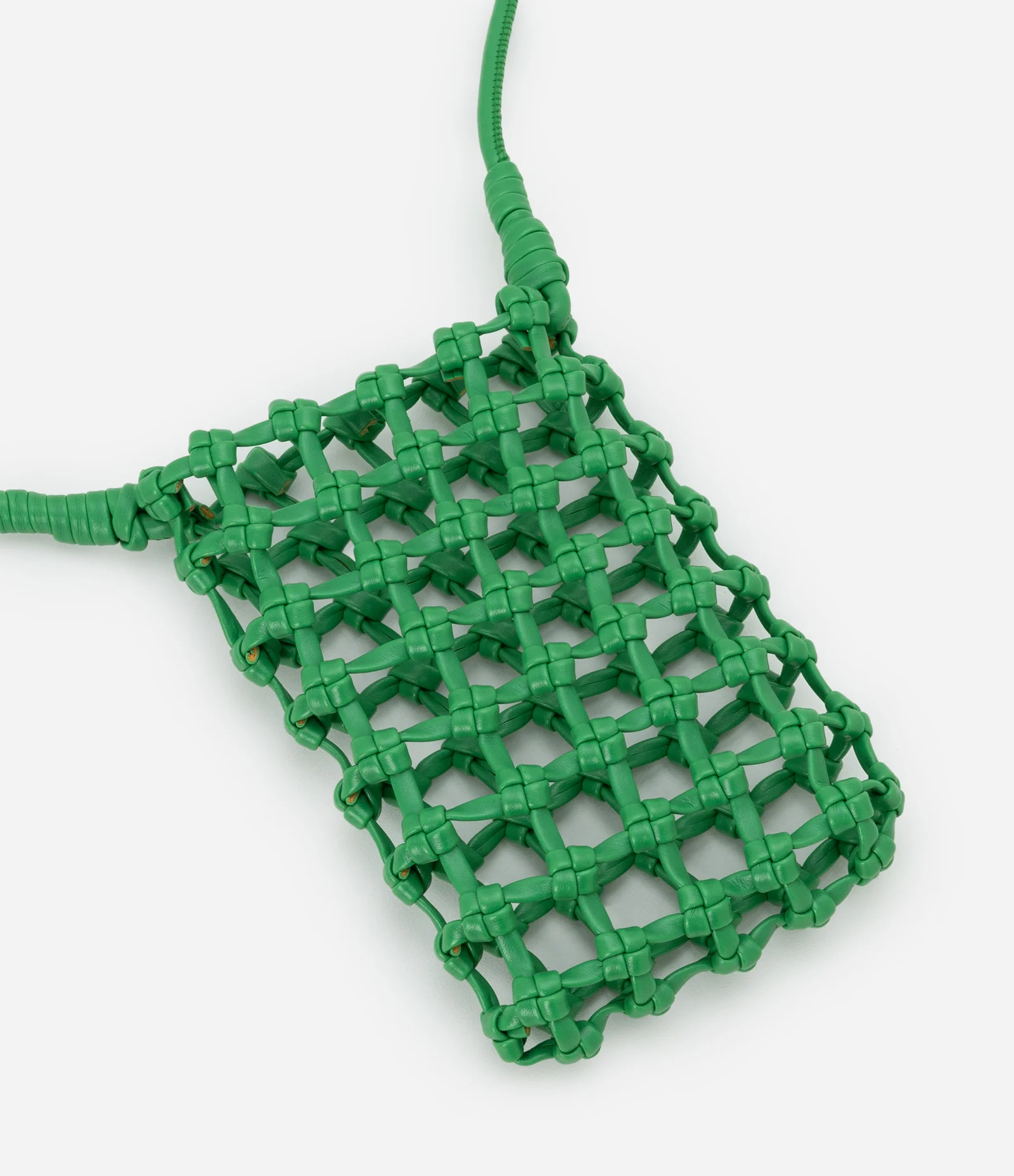 Bolsa Mini Bag em Material Sintético Trançado Verde 5