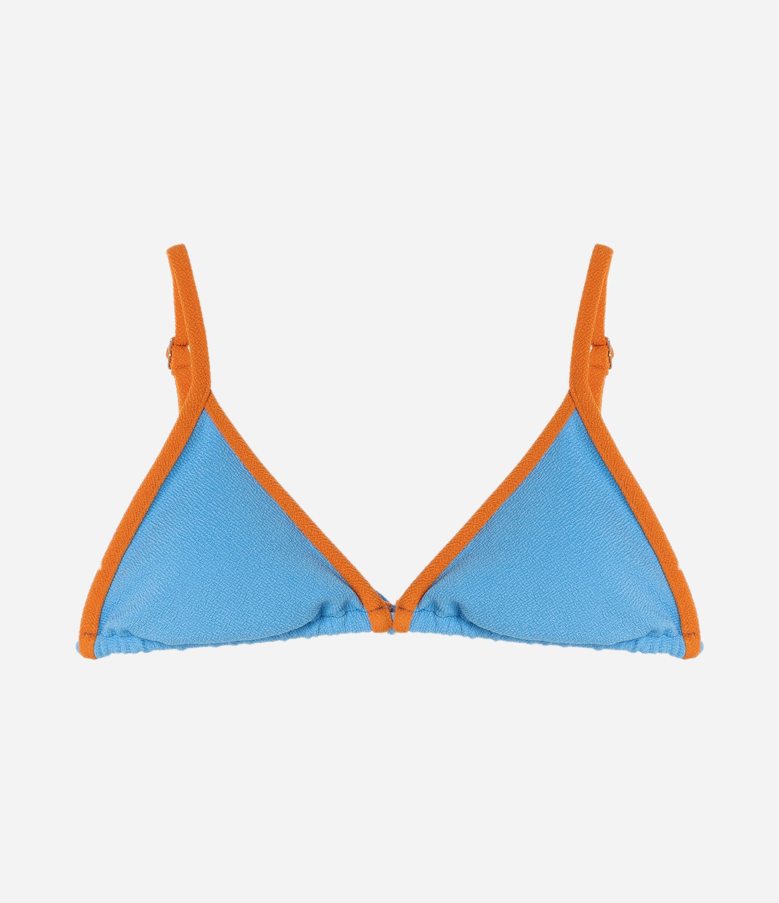 Biquíni Top Cortininha Texturizado com Viés Contrastante Azul/Amarelo 5