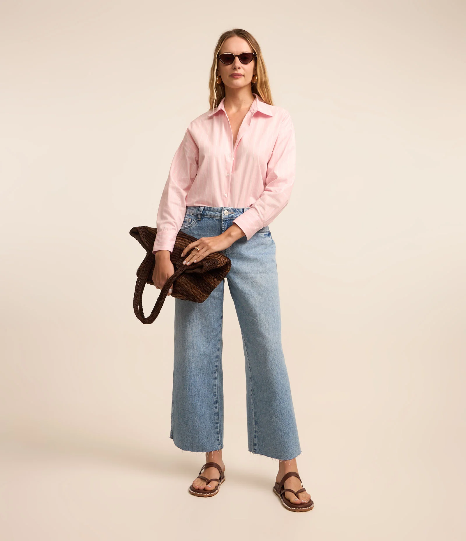 Camisa em Tricoline Listrada em Fio Tinto 2