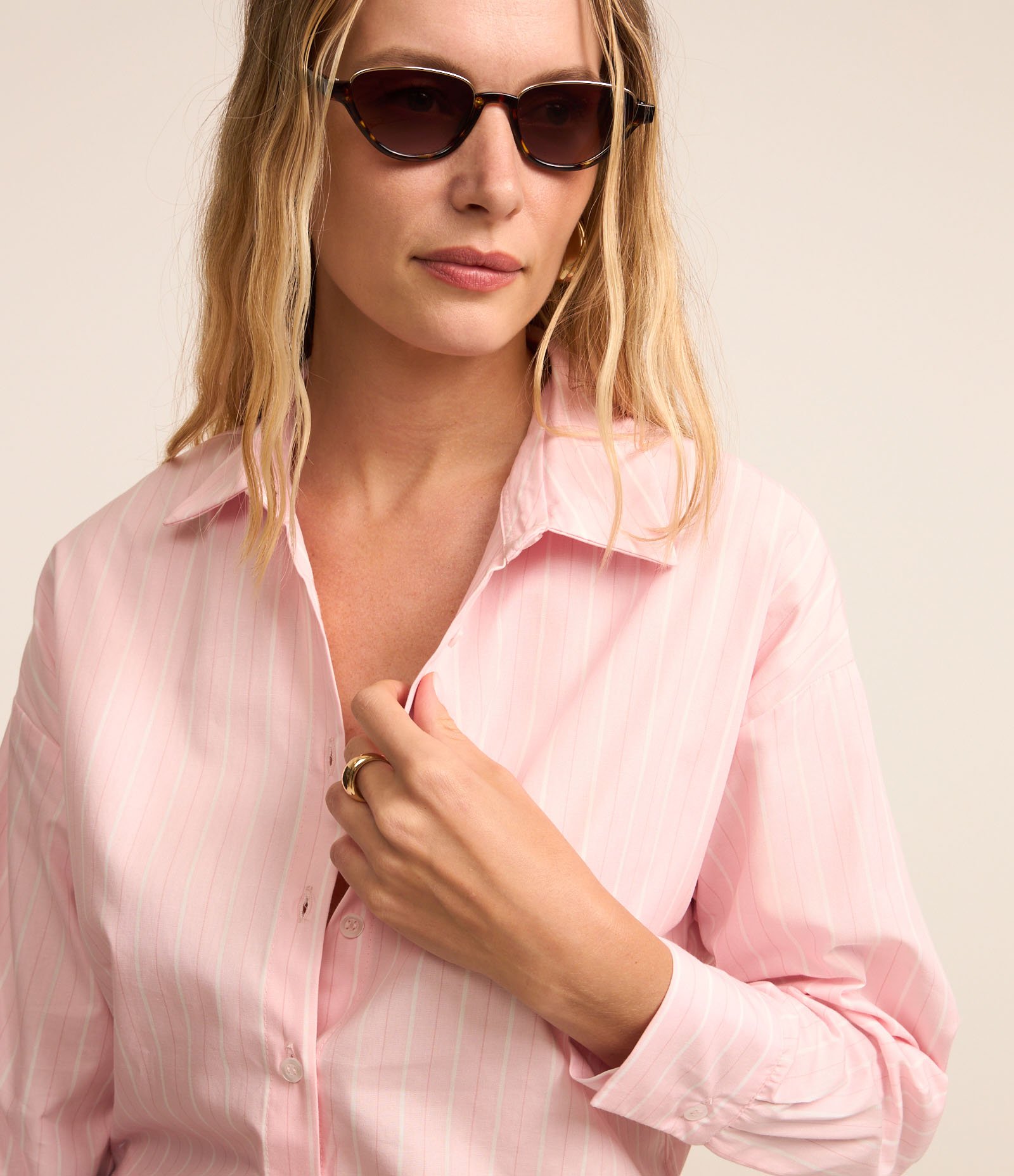 Camisa em Tricoline Listrada em Fio Tinto 3