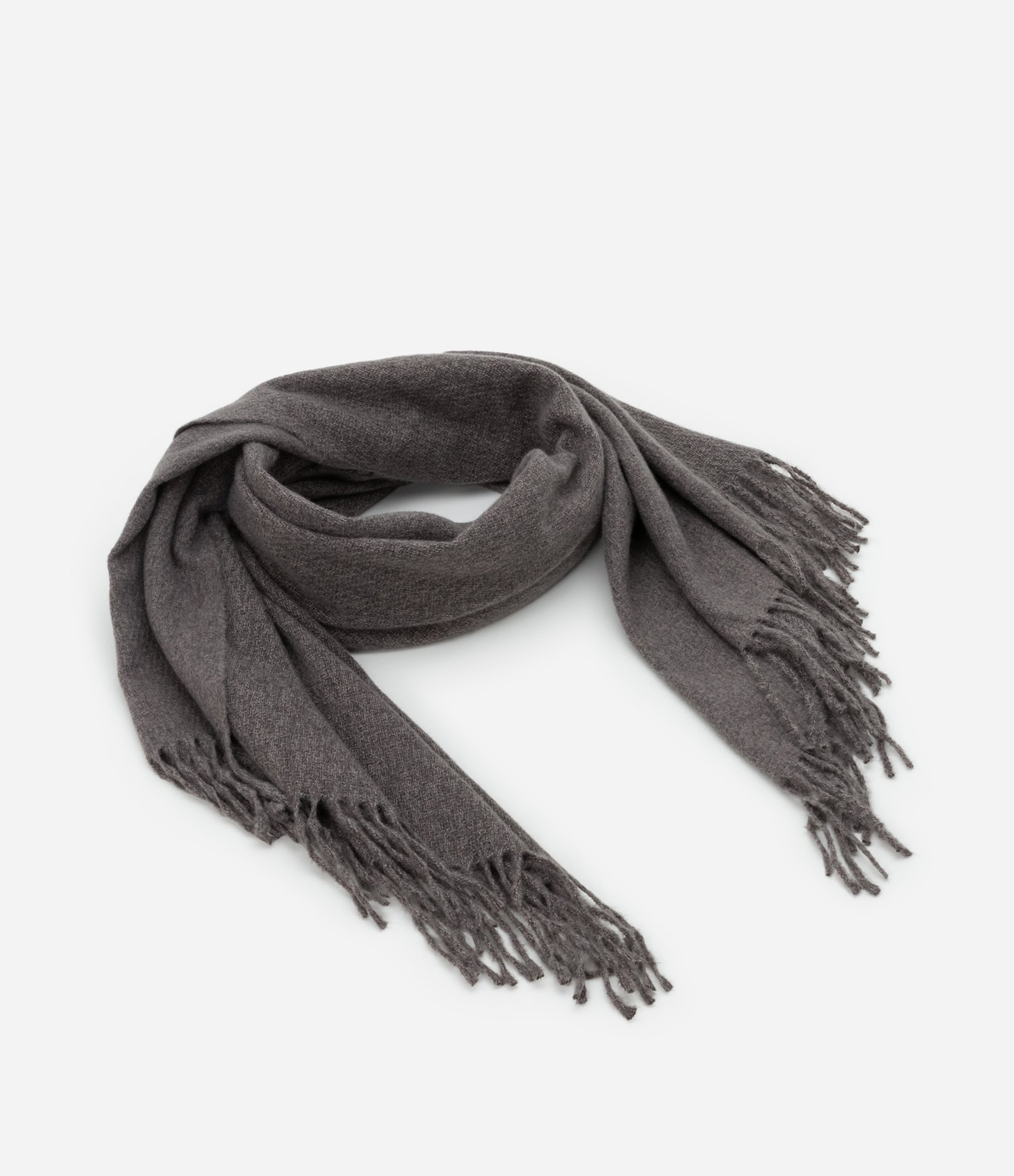 Cachecol Comfy Fil a Fil com Franjas Cinza 1