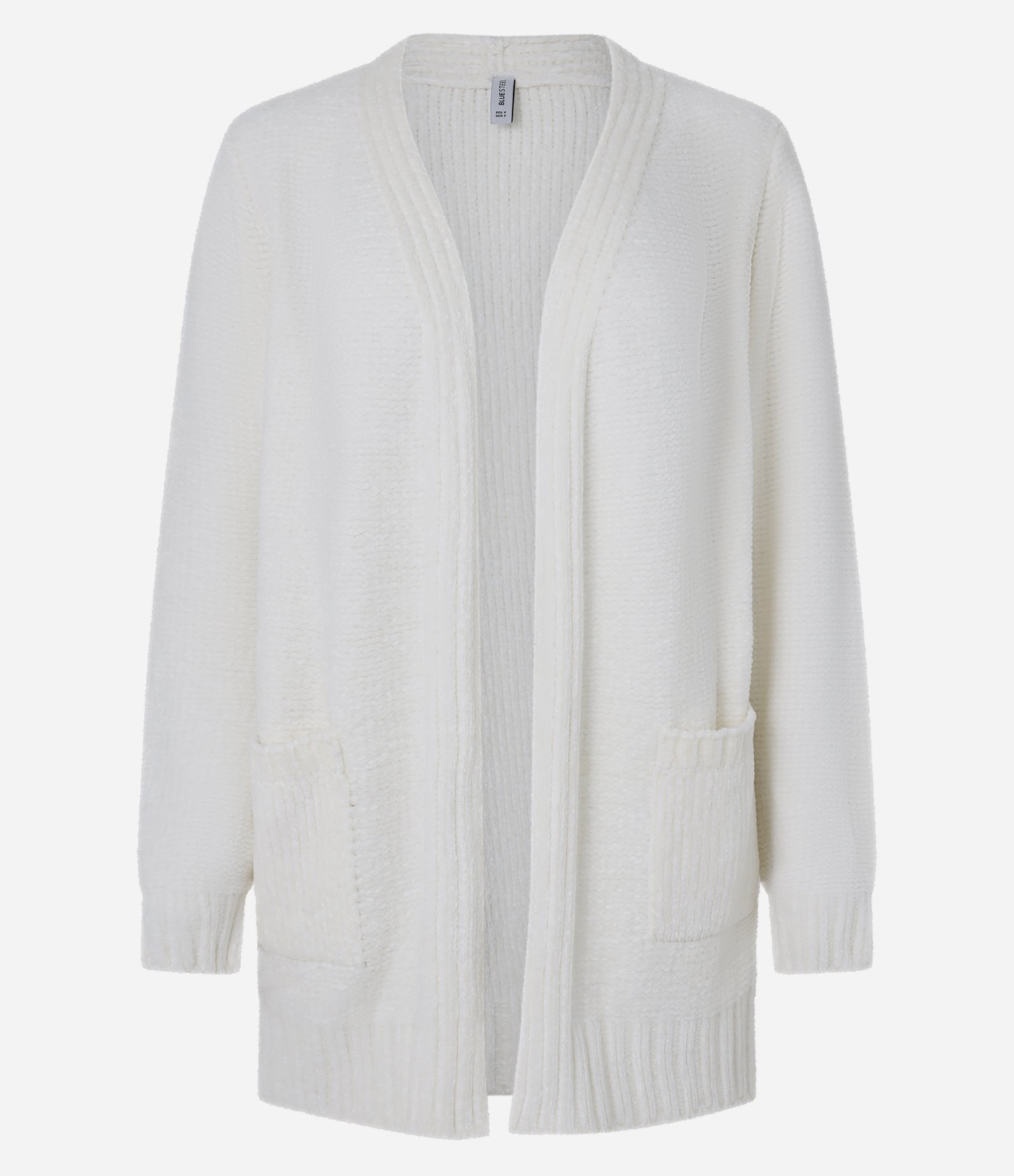 Cardigan Alongado em Chenille Canelado com Bolsos Frontais 4