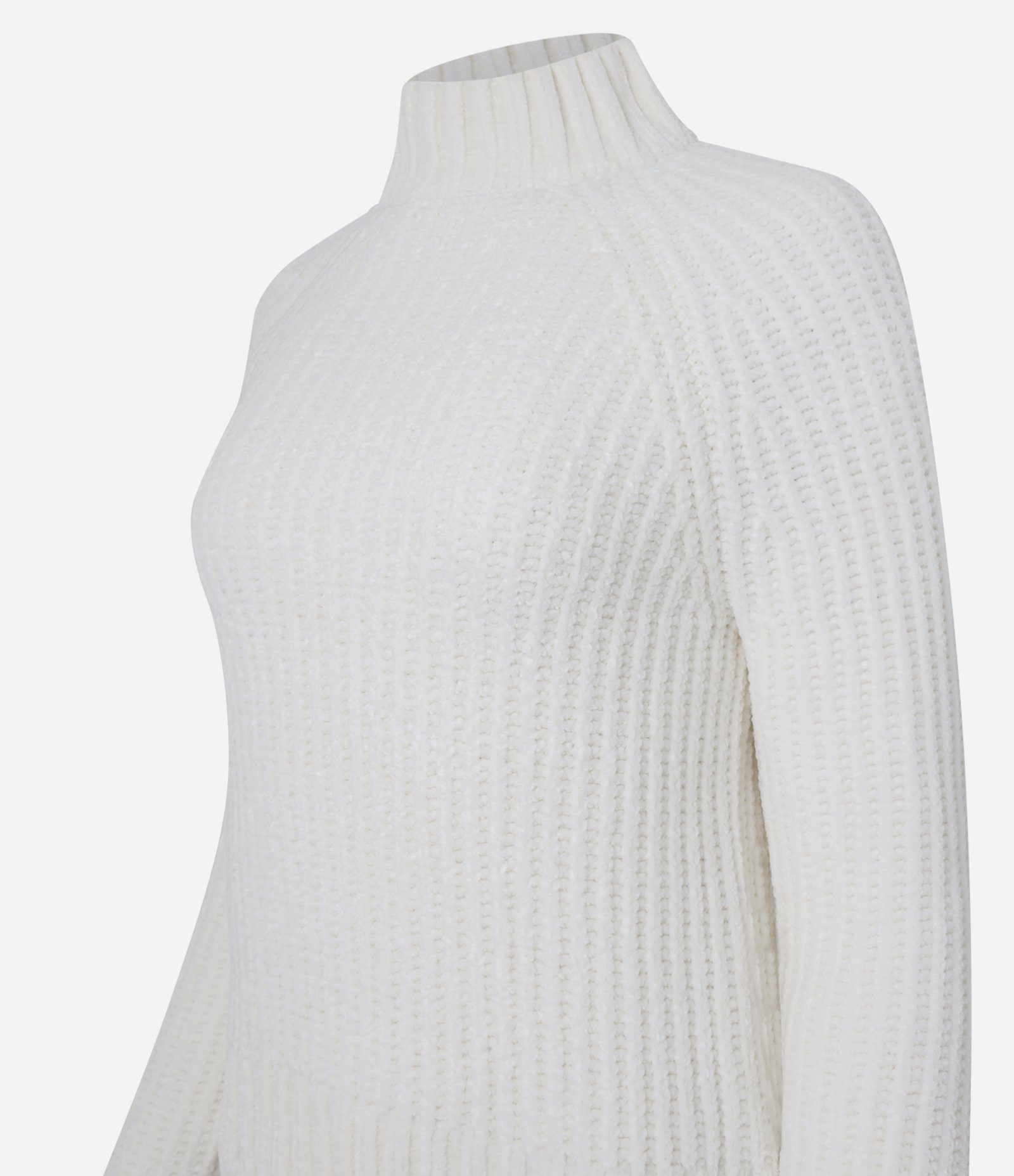Suéter em Chenille com Gola Alta Branco 2