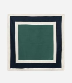 Lenço Acetinado com Bloco de Cores