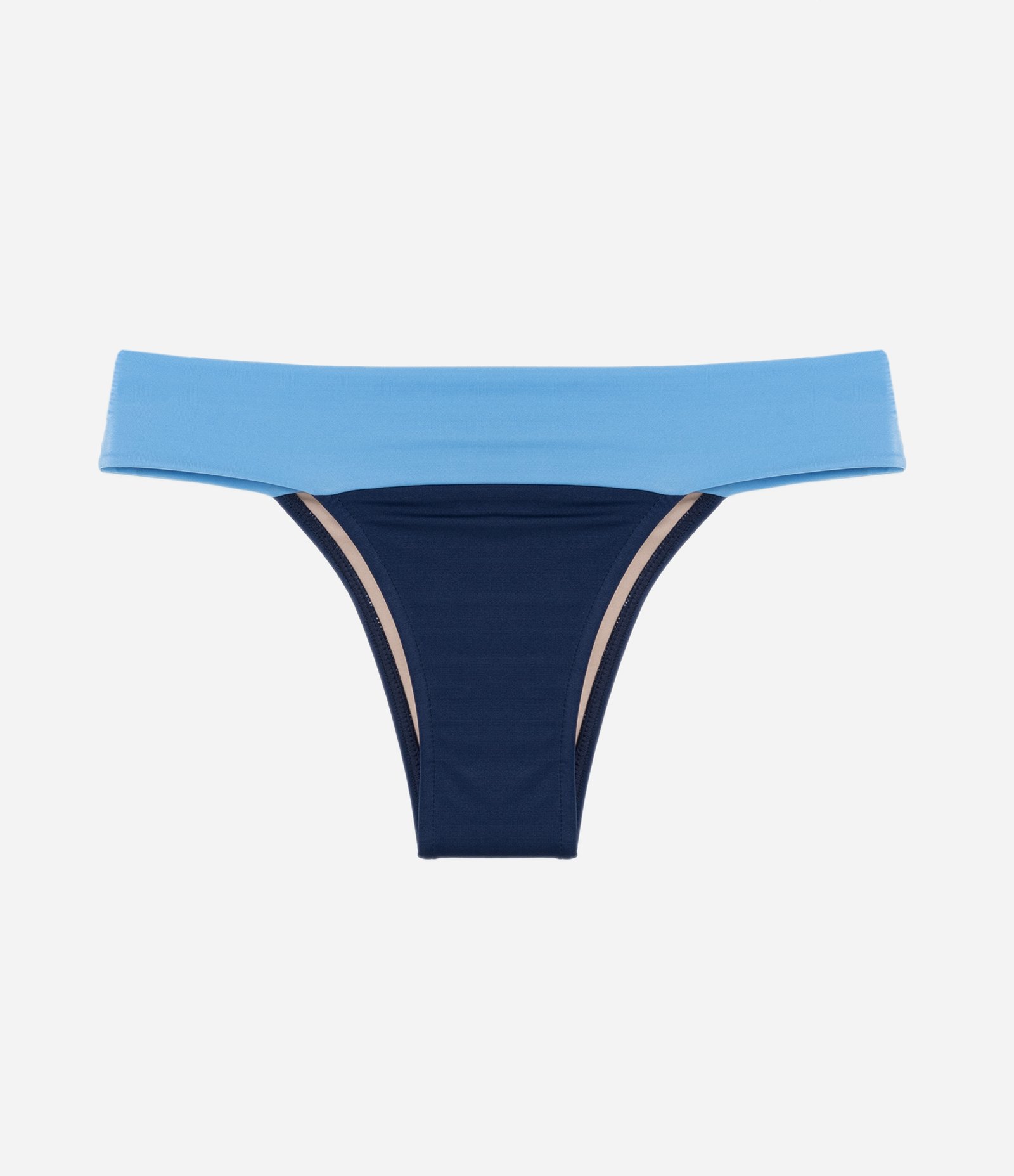 Biquíni Calcinha Pala Larga com Blocos de Cor Azul 5