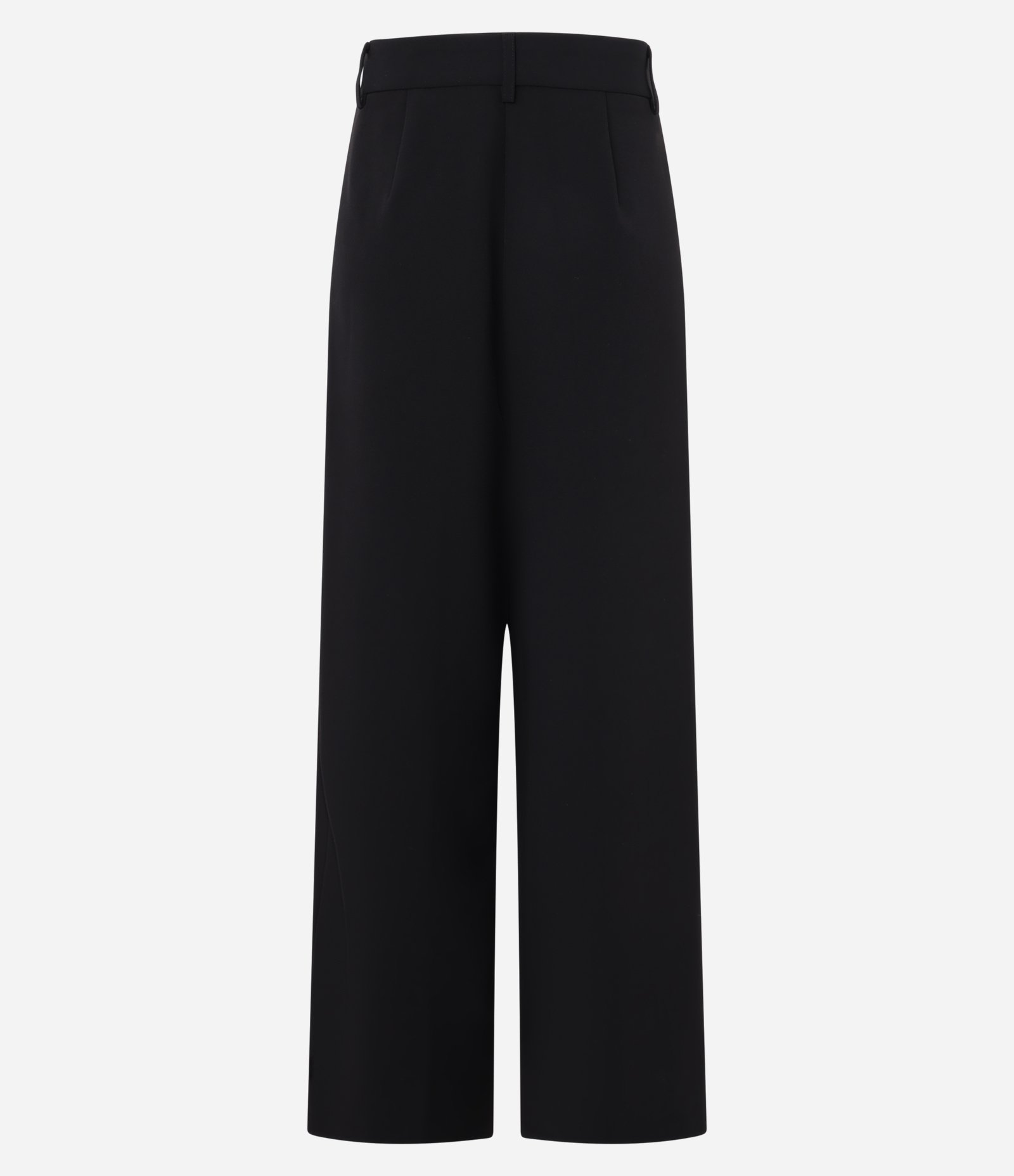 Calça Pantalona em Crepe com Passantes no Cós Preto 7