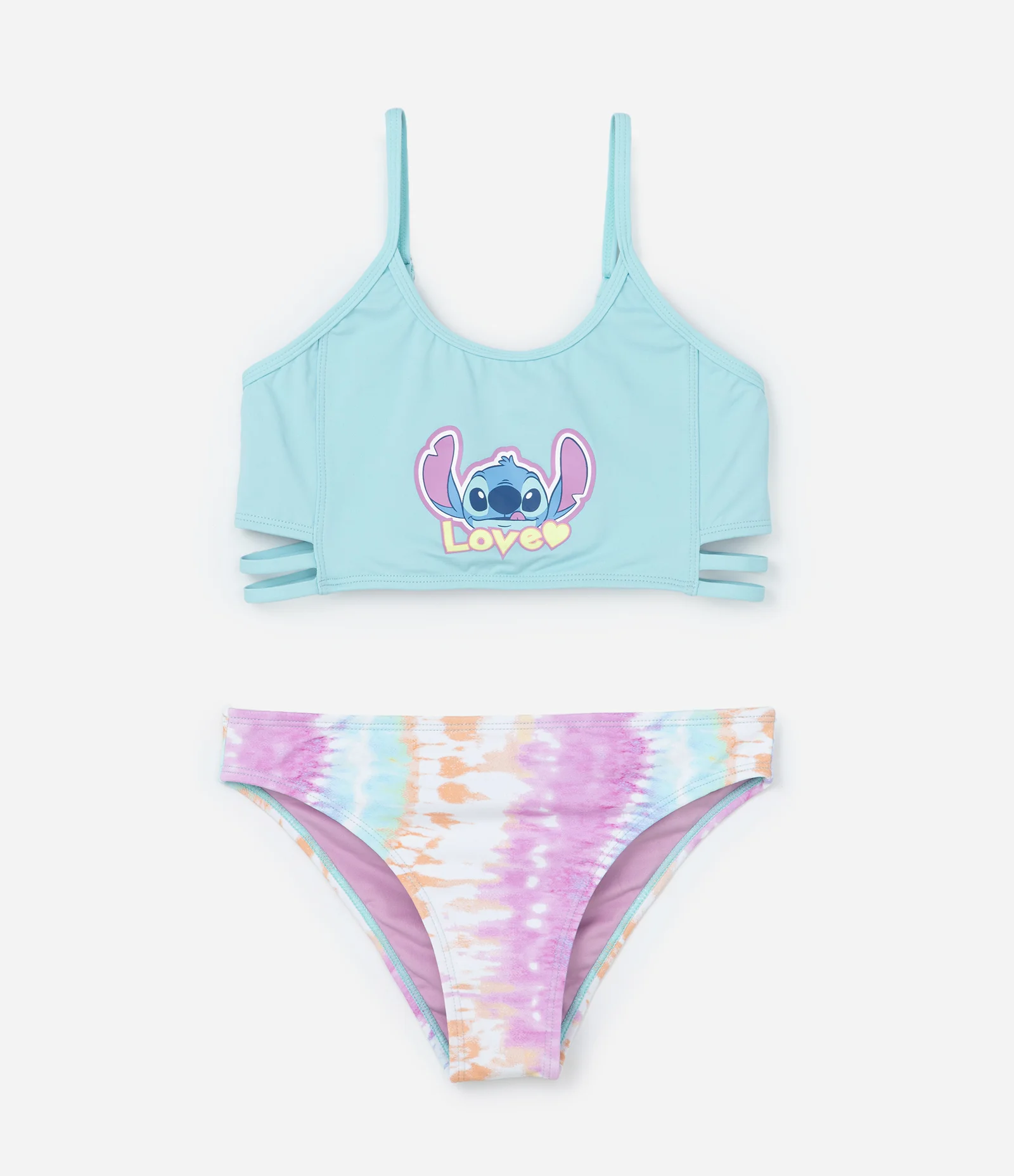 Biquíni Infantil com Proteção UV e Estampa Degradê e Stitch - Tam 5 a 14 Anos Azul 1
